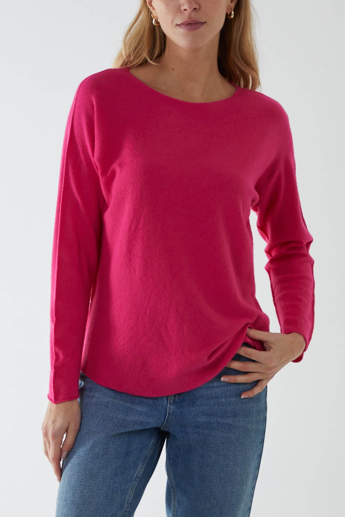 Round Neck Fine Knit Jumper