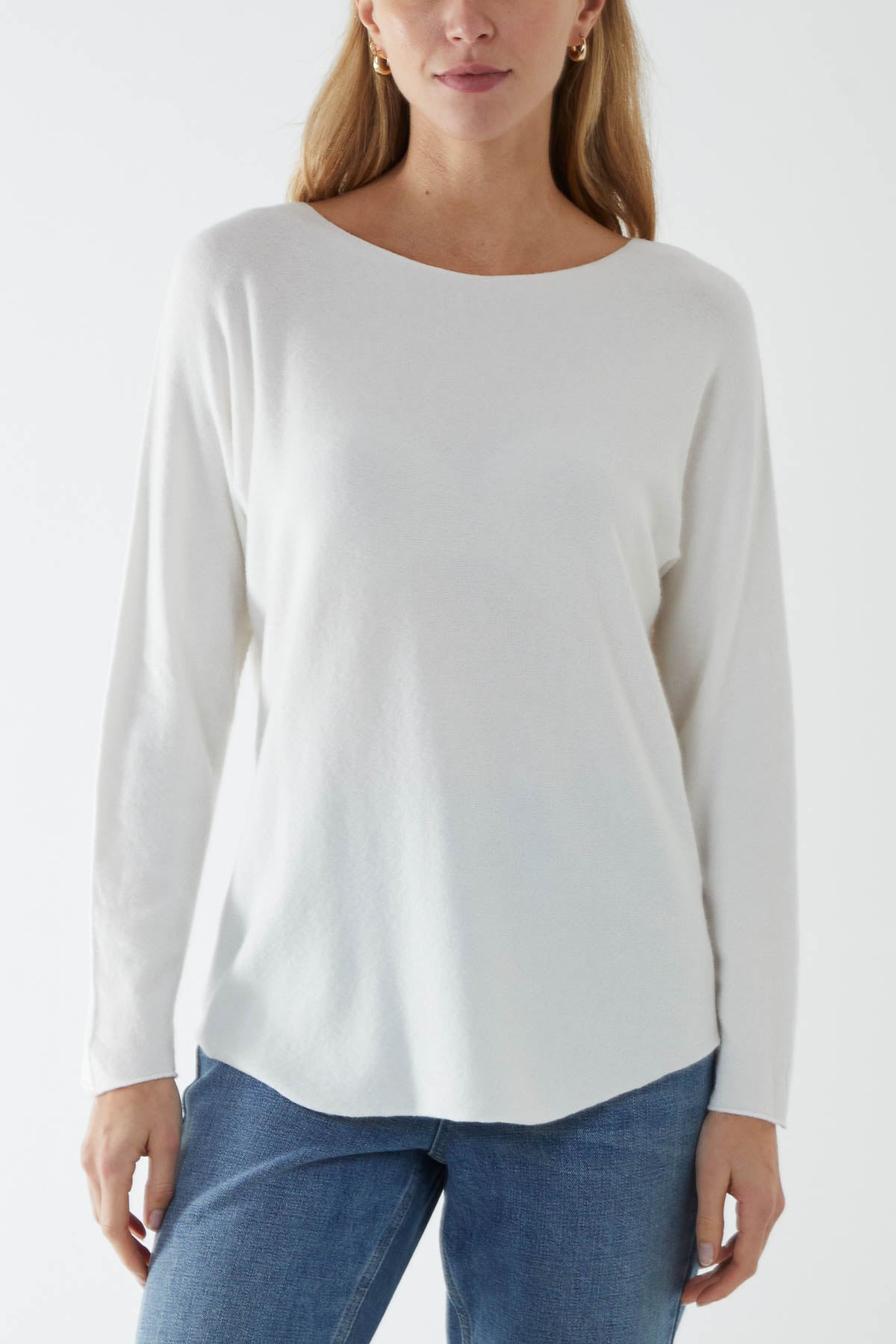 Round Neck Fine Knit Jumper