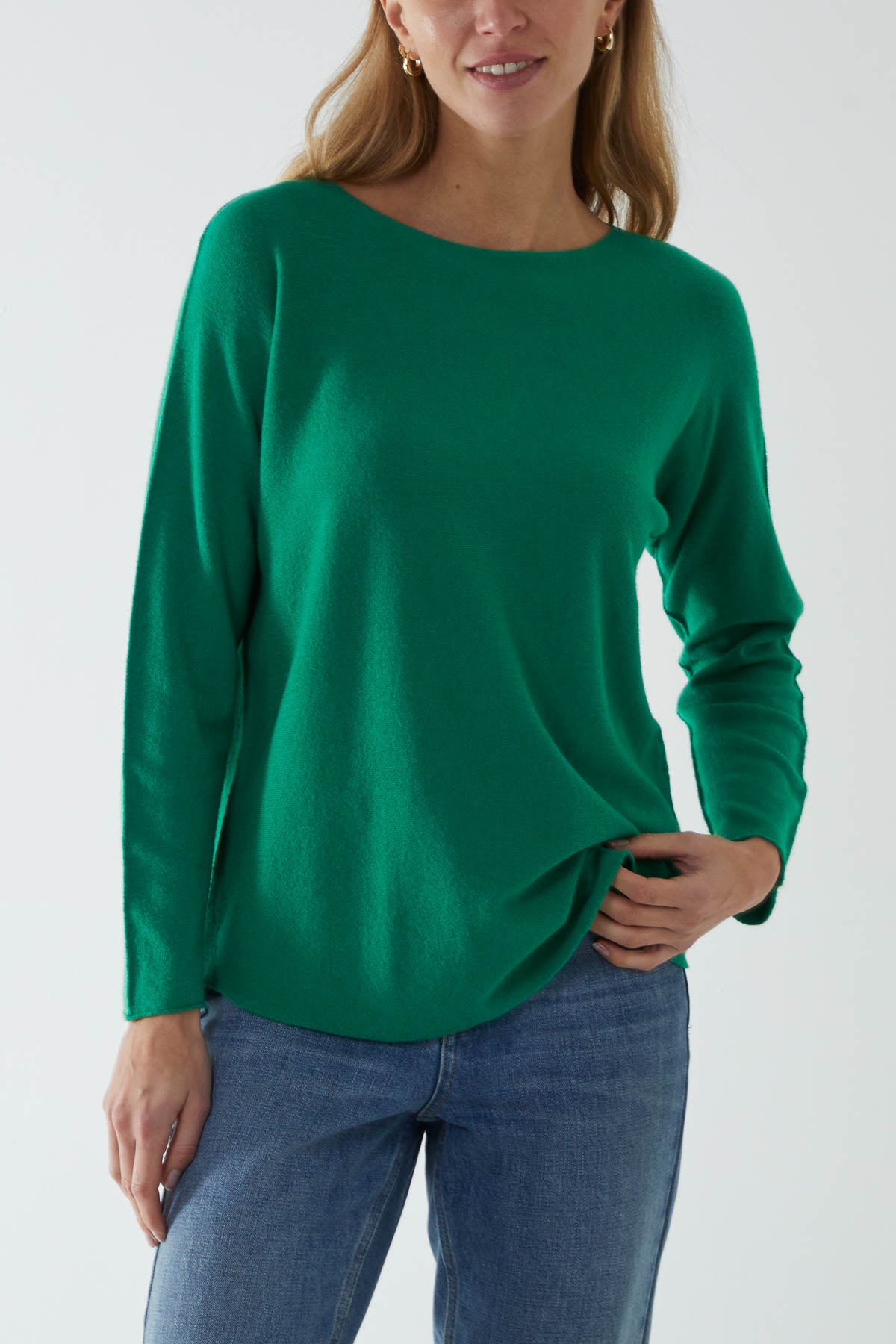 Round Neck Fine Knit Jumper