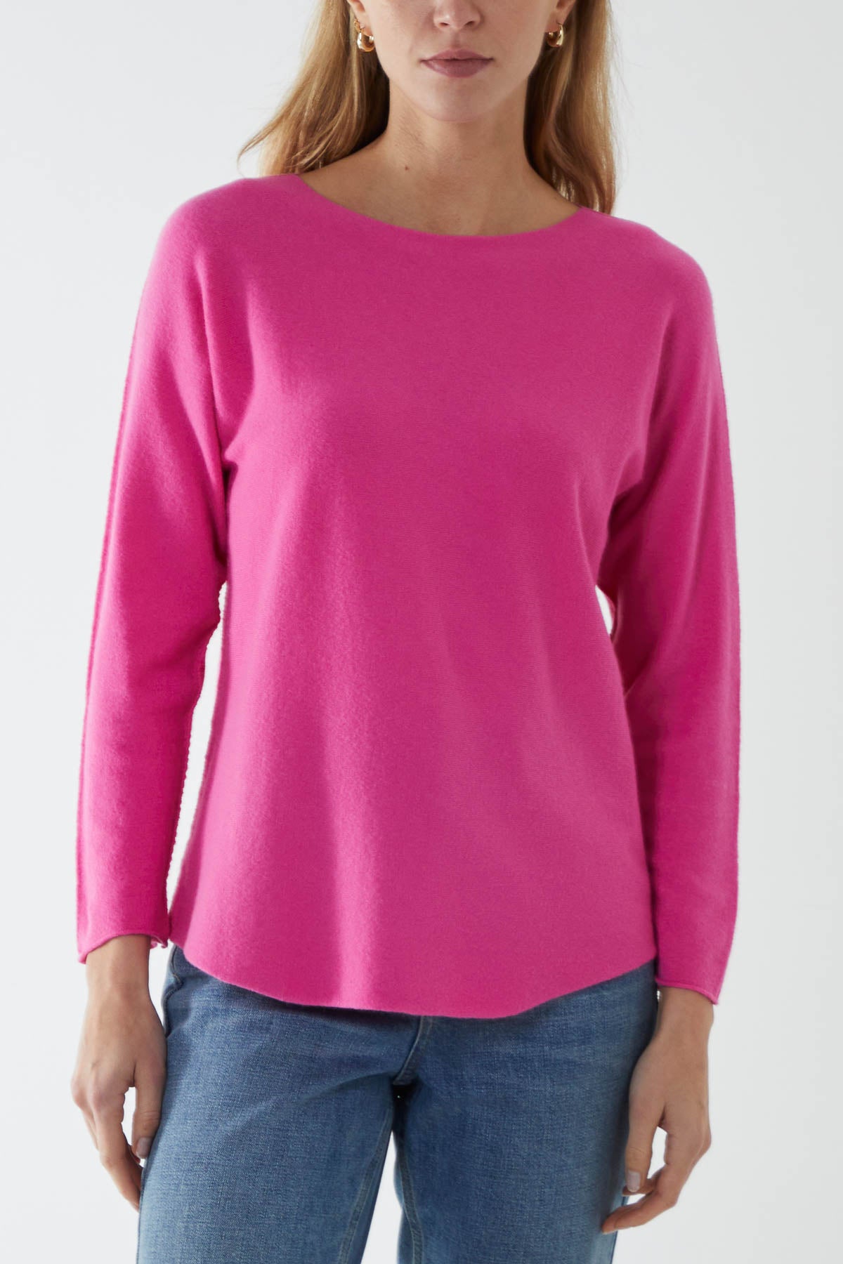 Round Neck Fine Knit Jumper