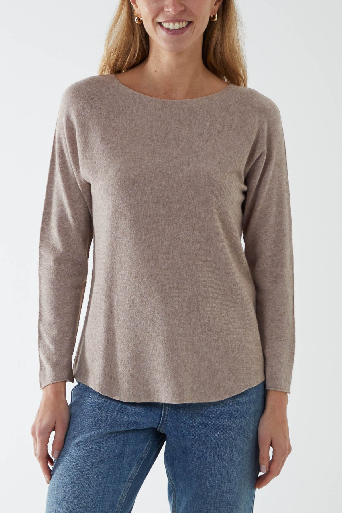 Round Neck Fine Knit Jumper
