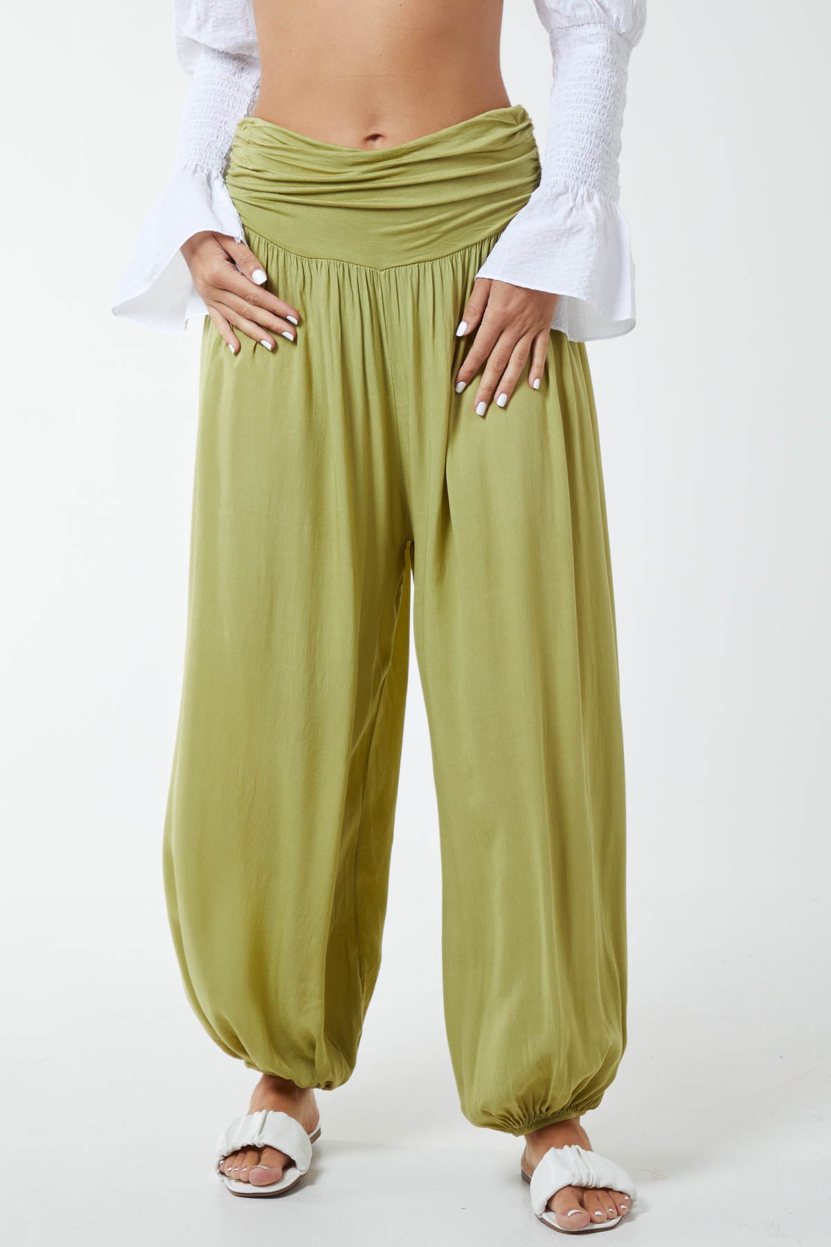 Harem Jersey Waistband Trousers