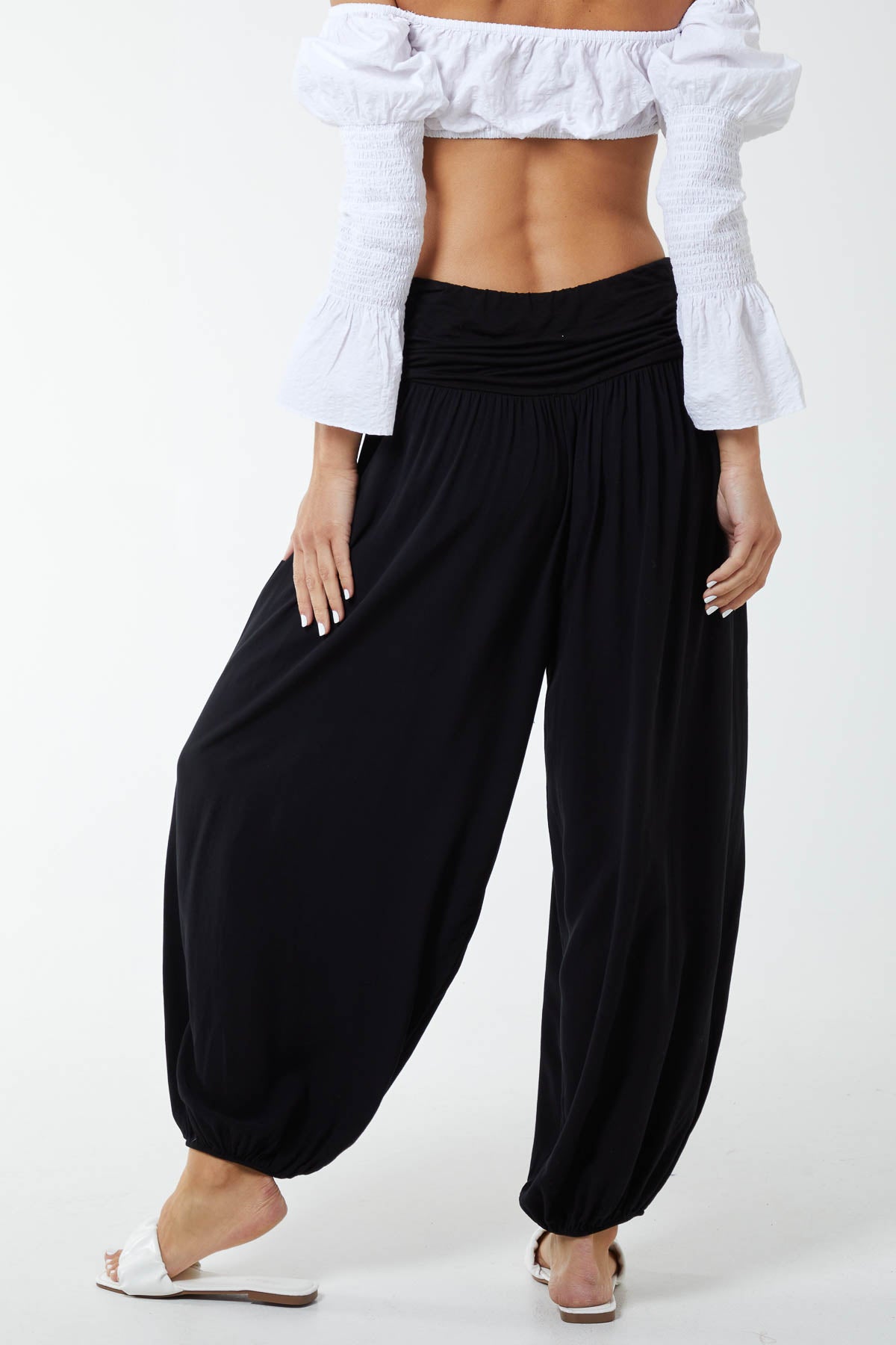 Harem Jersey Waistband Trousers