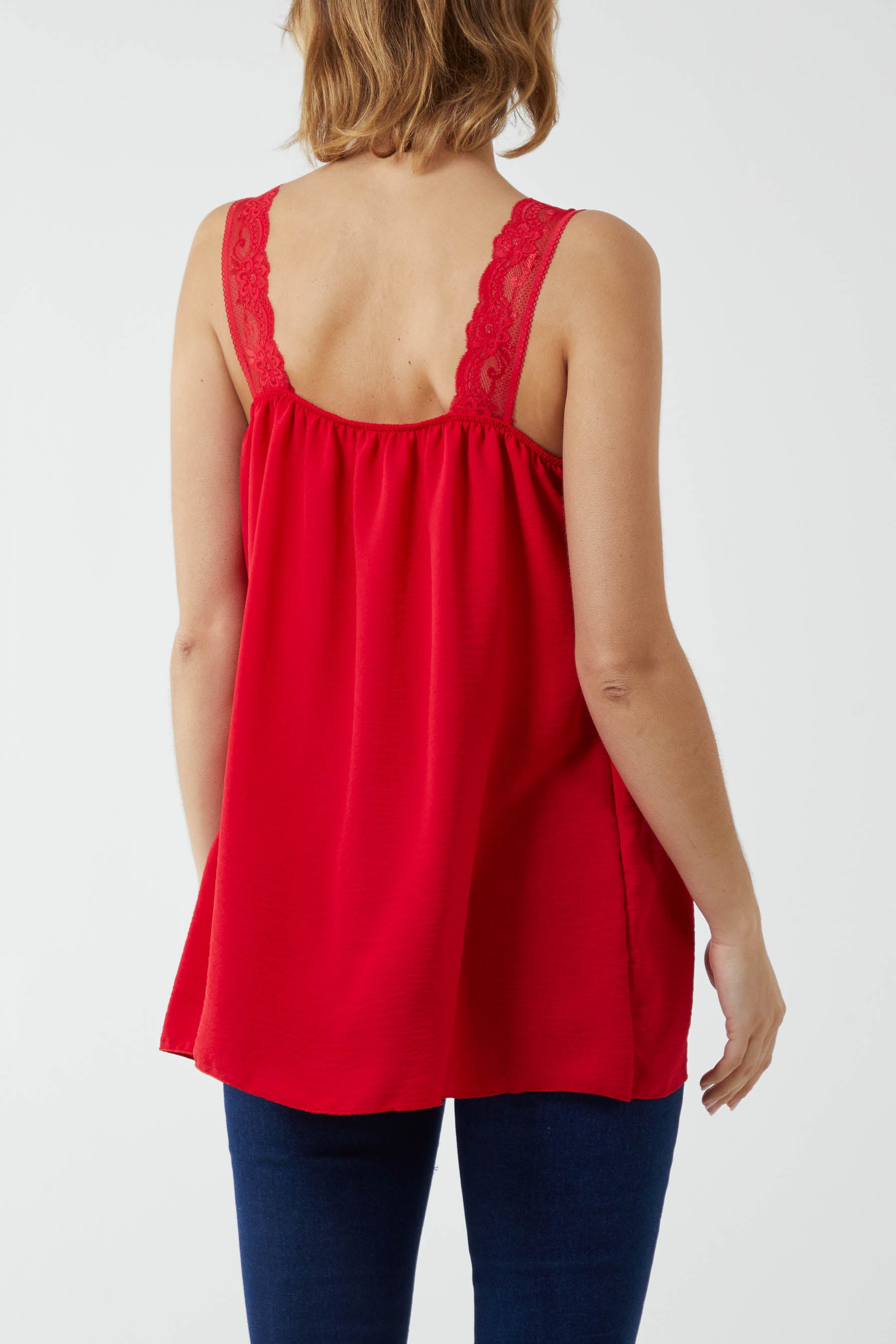 Lace Cami V Neck Top