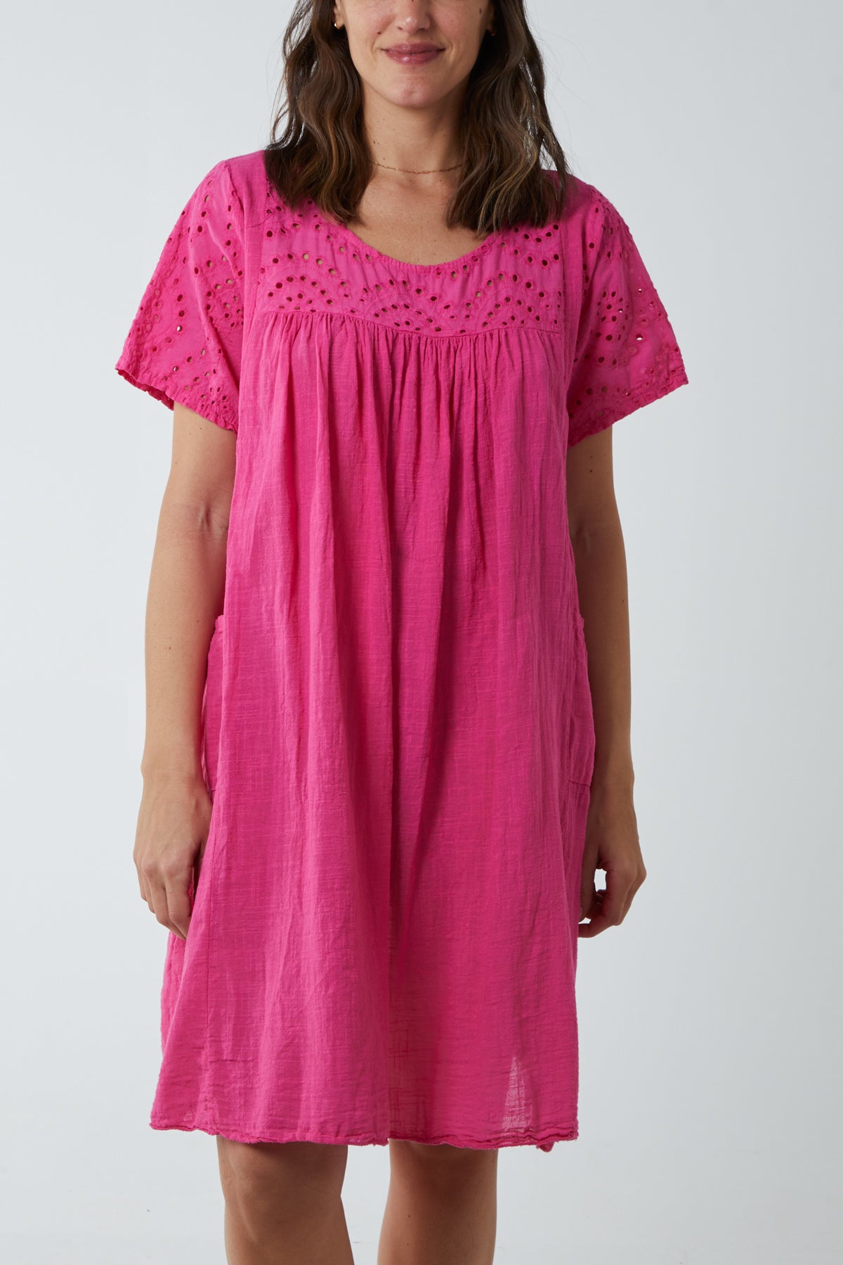 Broderie Anglaise Smock Dress