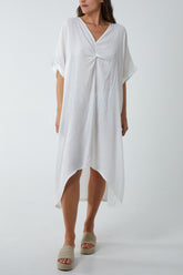 Lightweight Twist Detail Midaxi Dress