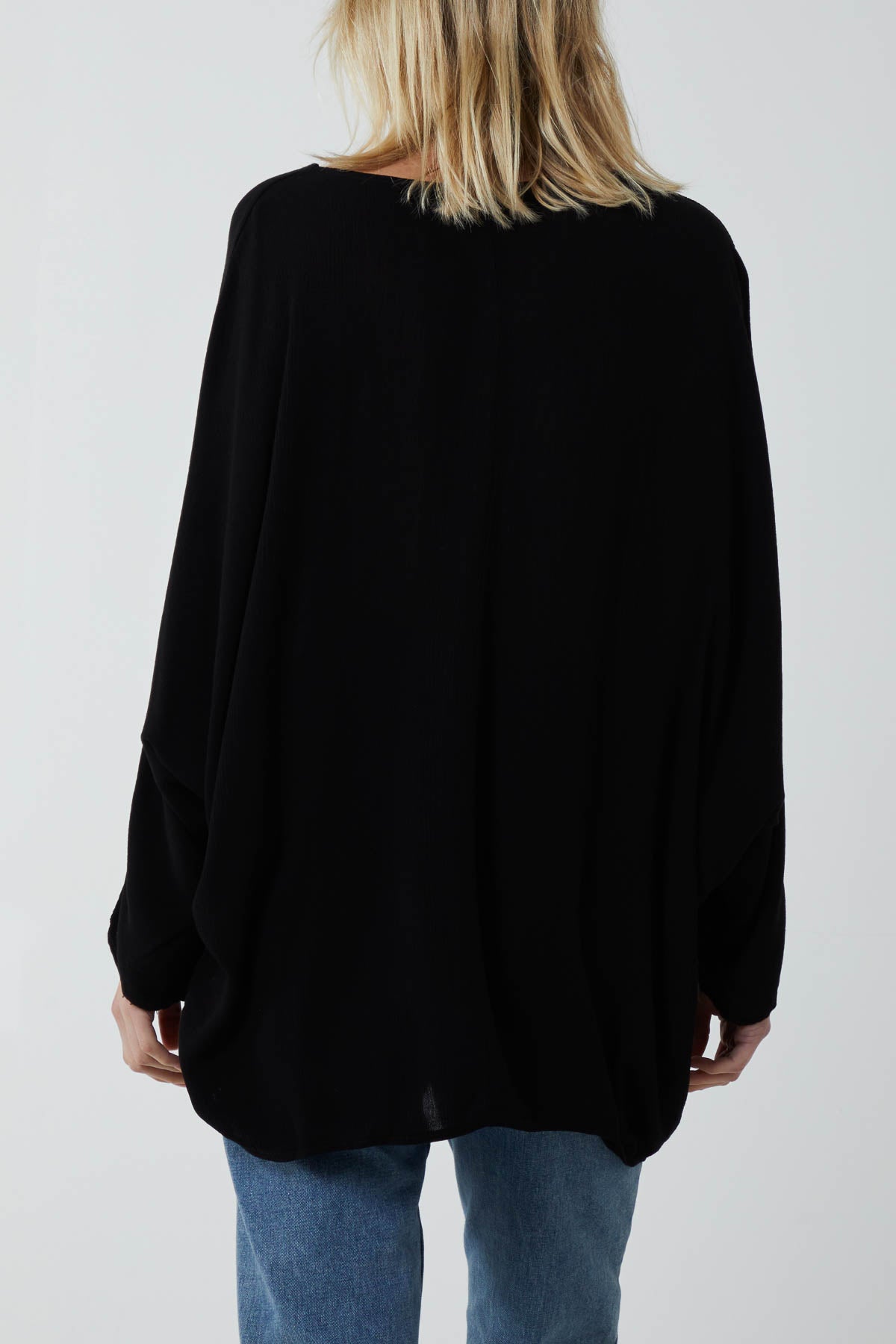 Round Neck Necklace Oversized Blouse