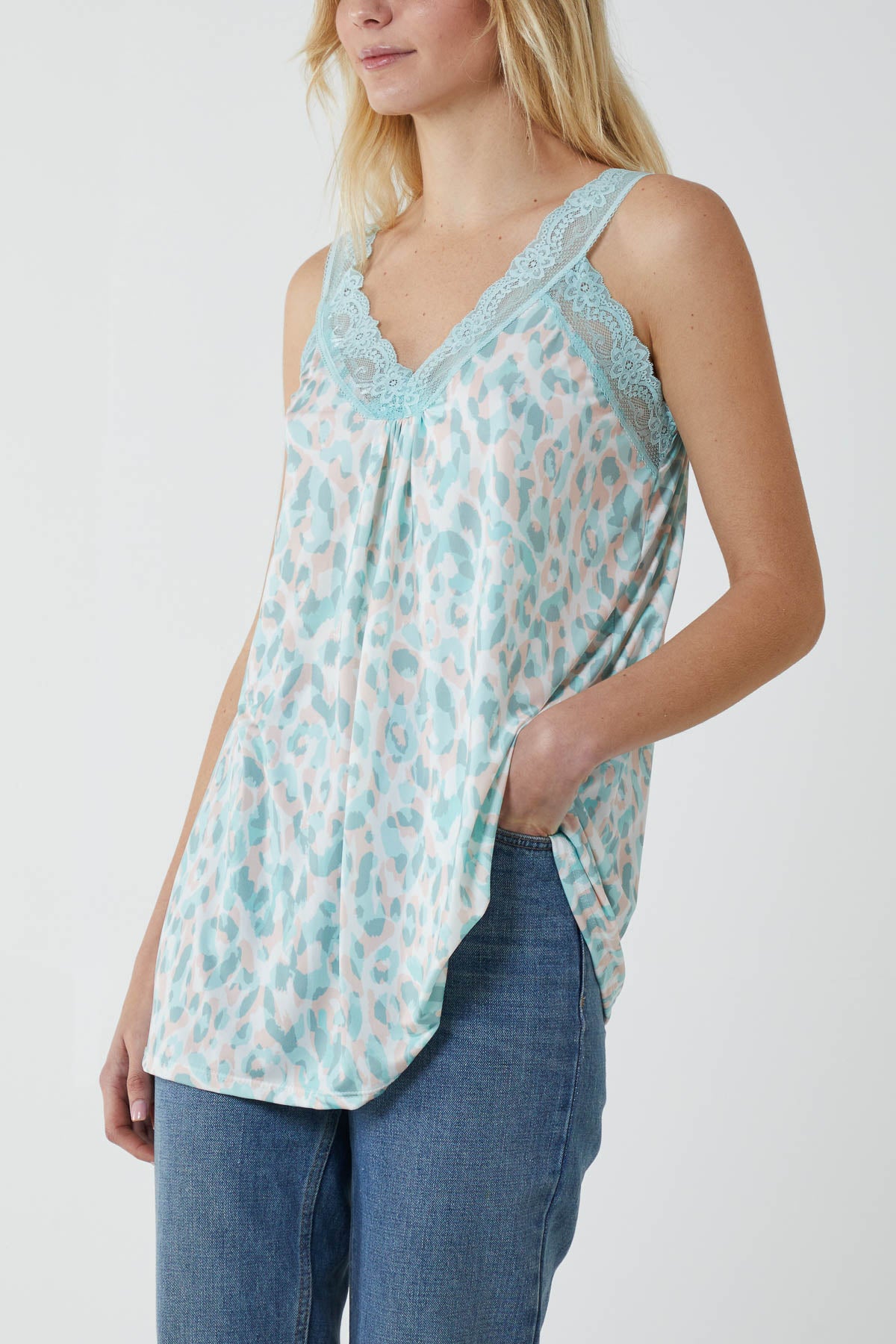 Leopard Lace Cami Vest