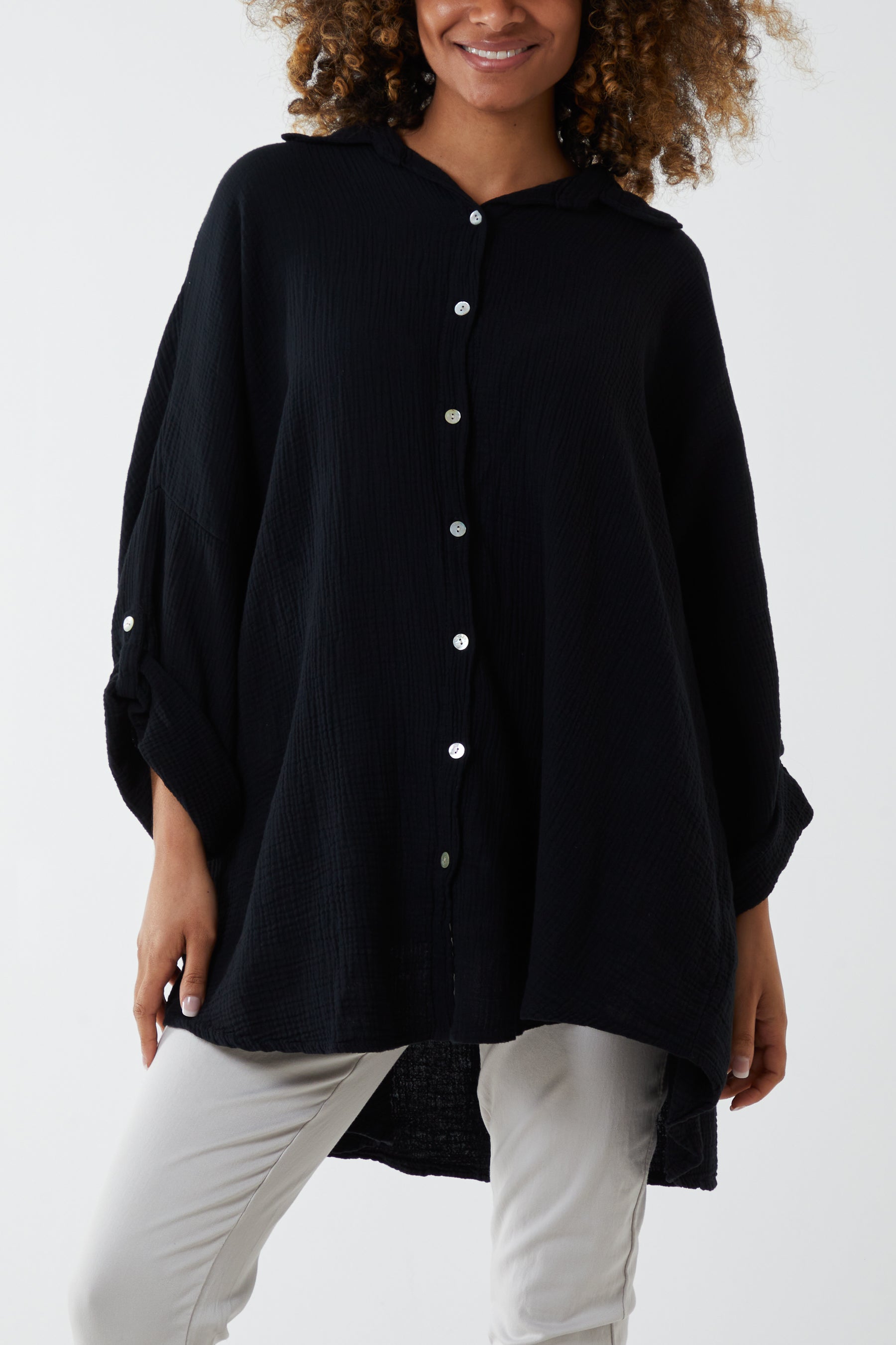 Cheese Cloth Button Down Shirt
