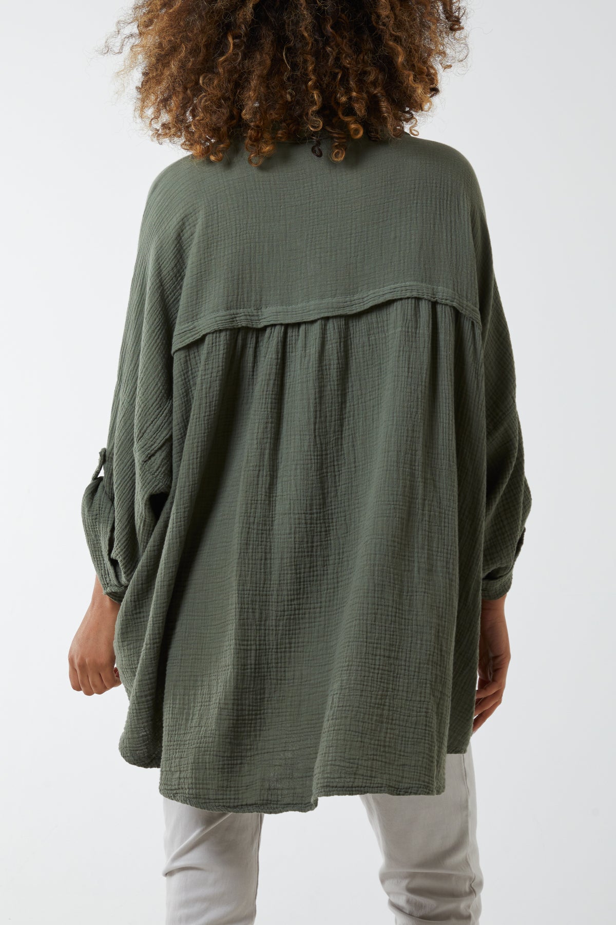 Cheese Cloth Button Down Shirt