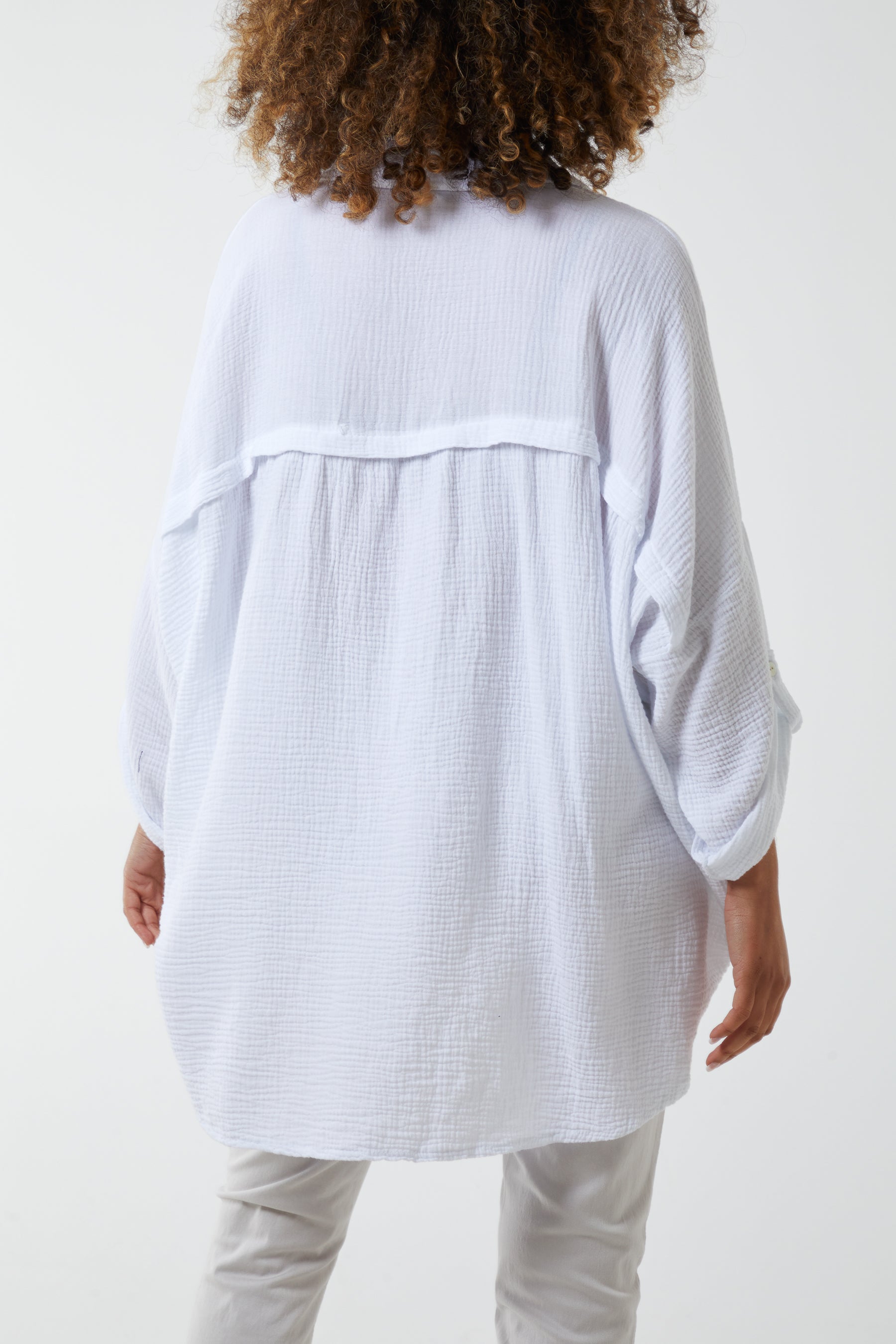 Cheese Cloth Button Down Shirt