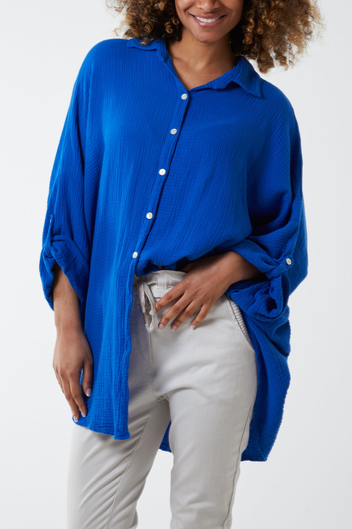 Cheese Cloth Button Down Shirt
