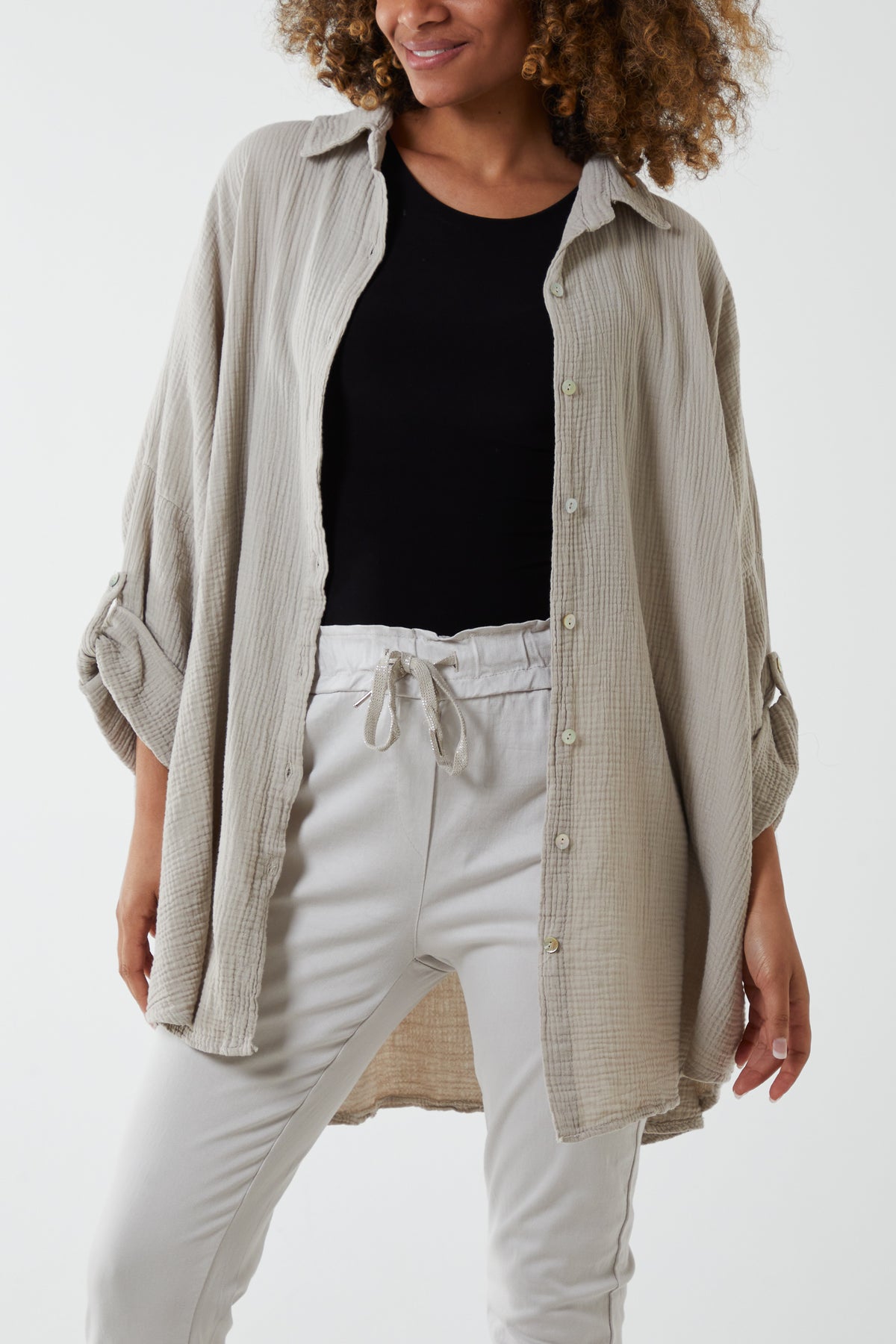 Cheese Cloth Button Down Shirt
