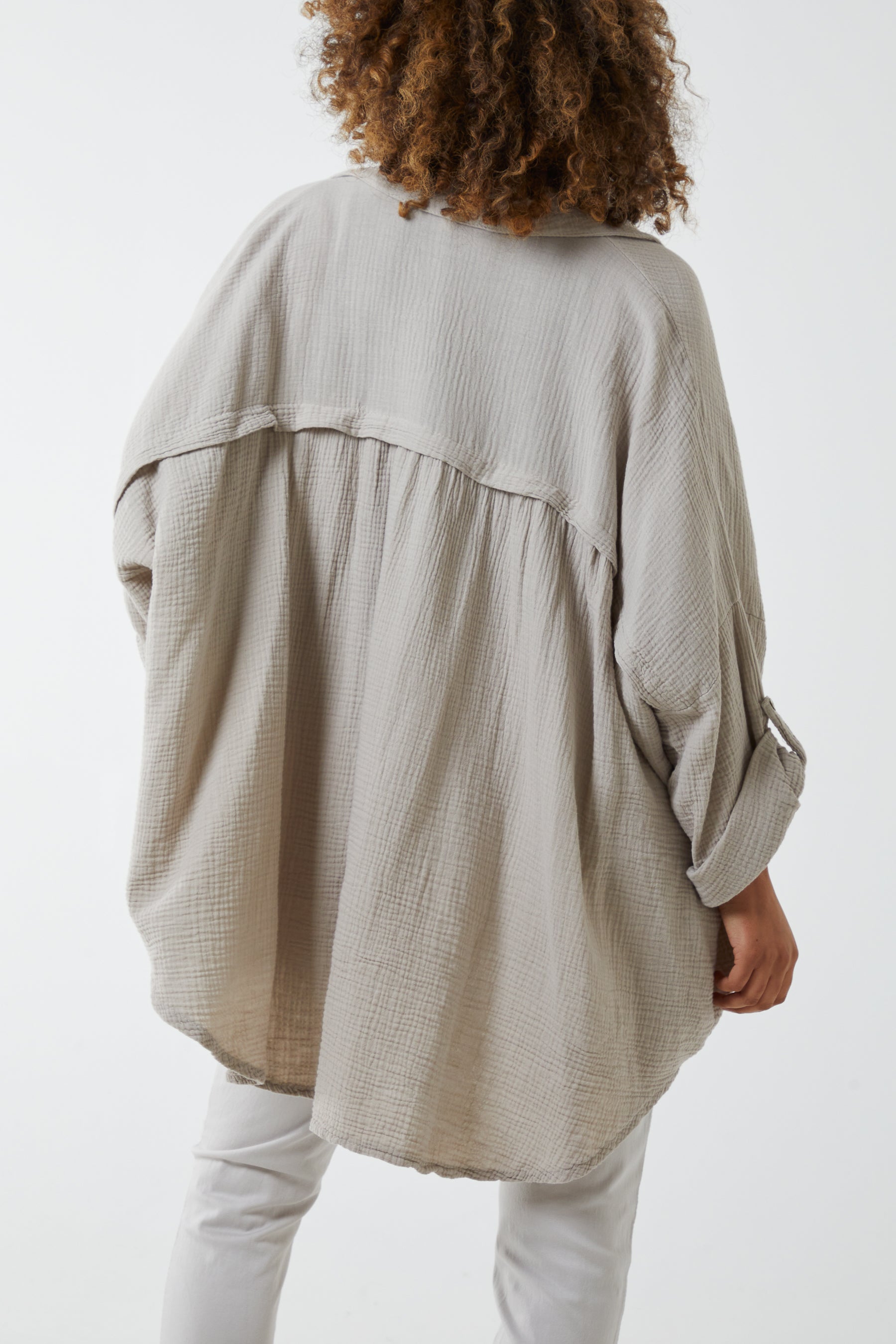 Cheese Cloth Button Down Shirt