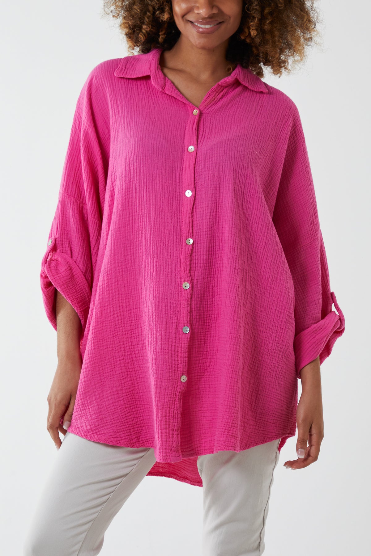 Cheese Cloth Button Down Shirt