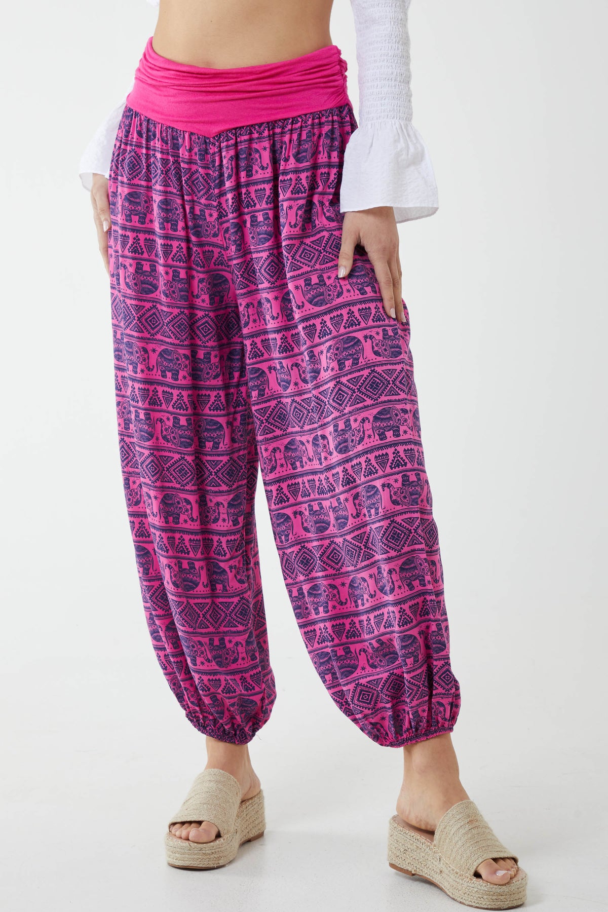 Elephant Print Harem Pants
