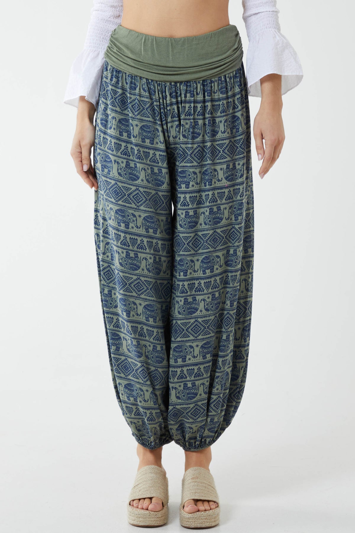 Elephant Print Harem Pants