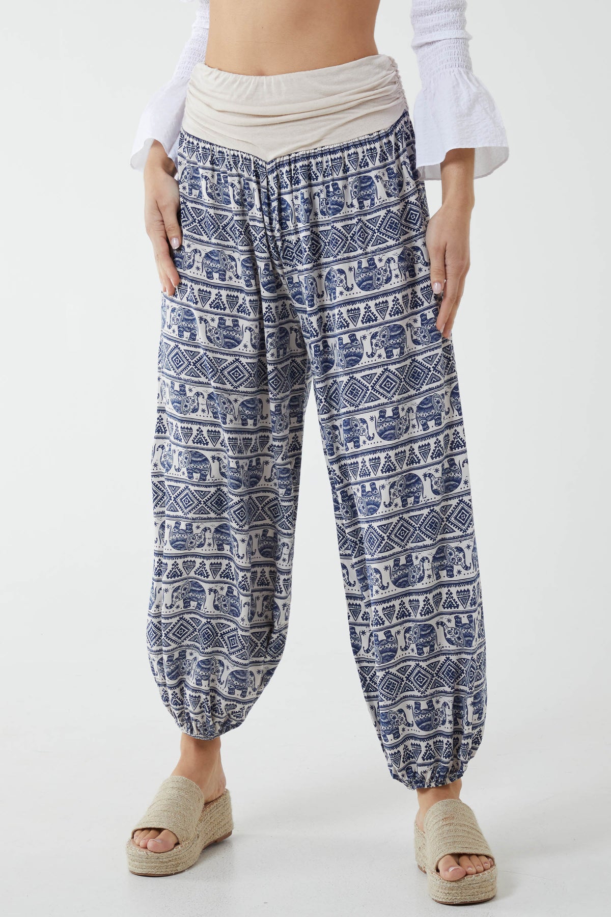 Elephant Print Harem Pants