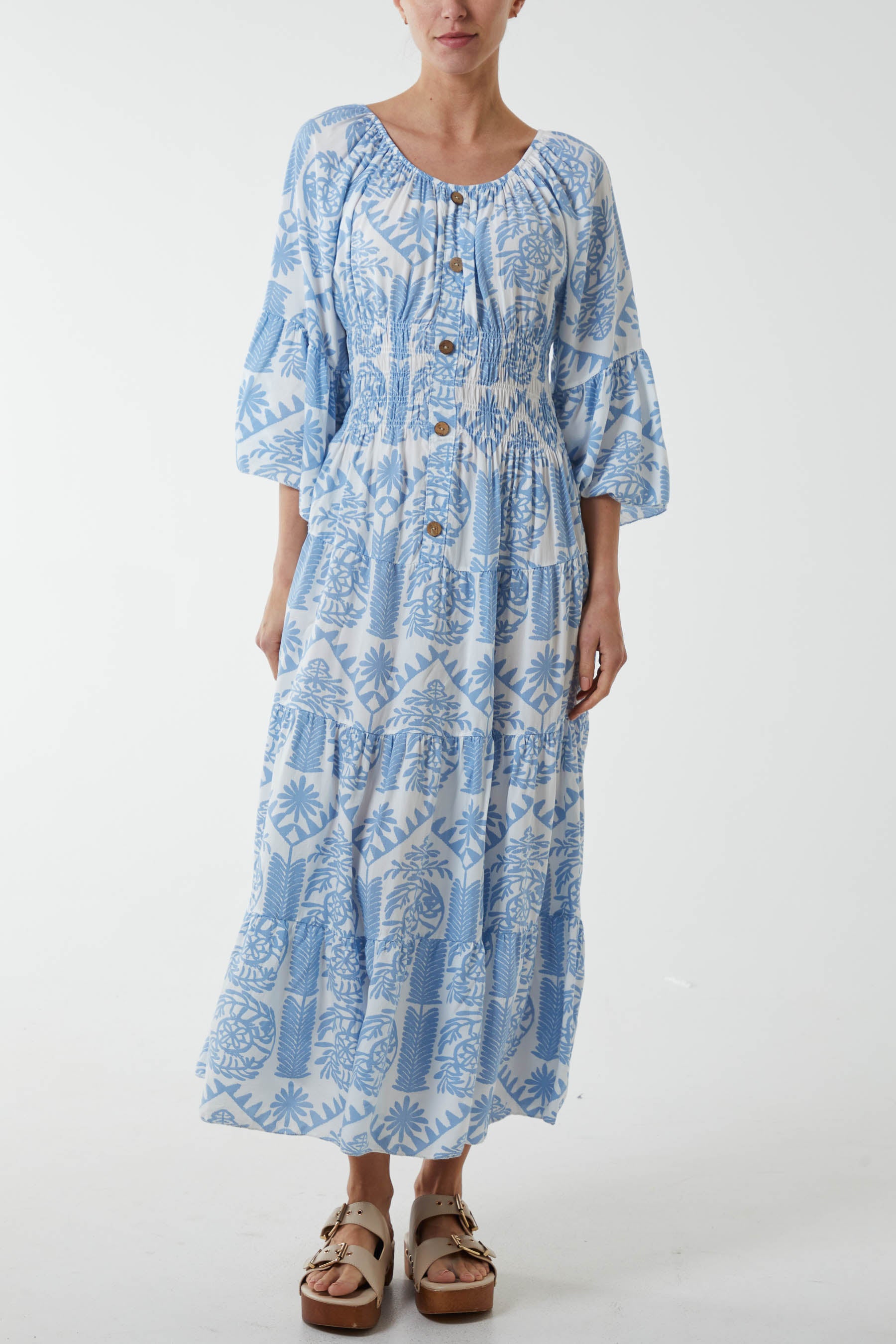 Gypsy Barot Baroque Button Dress