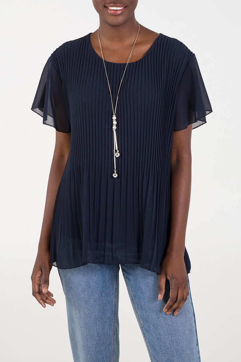 Necklace Pleated Top