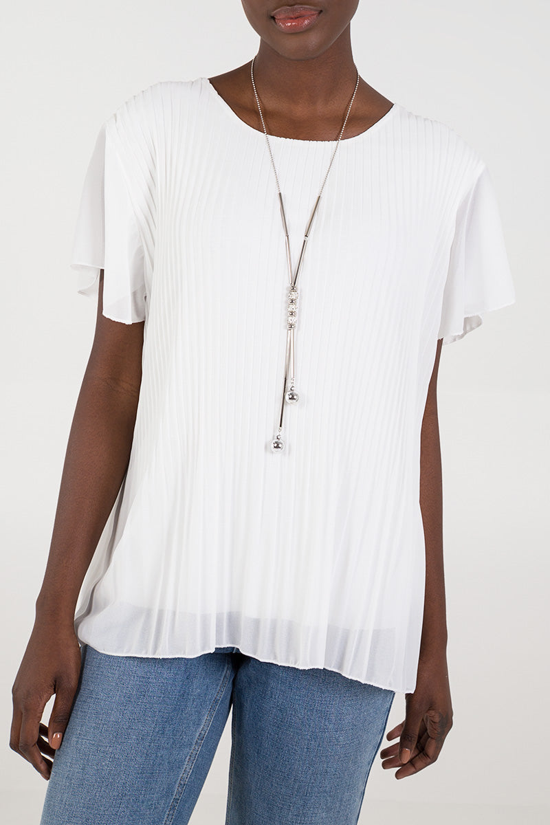 Necklace Pleated Top