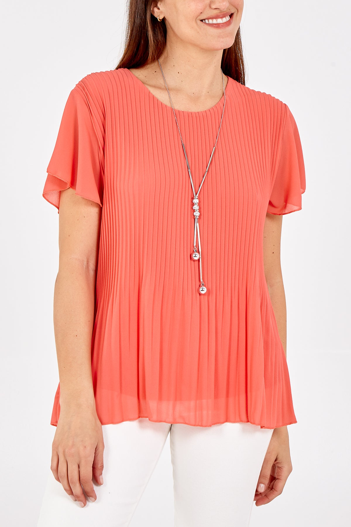 Necklace Pleated Top