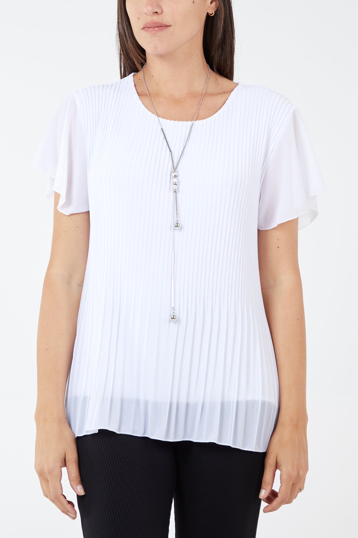 Necklace Pleated Top