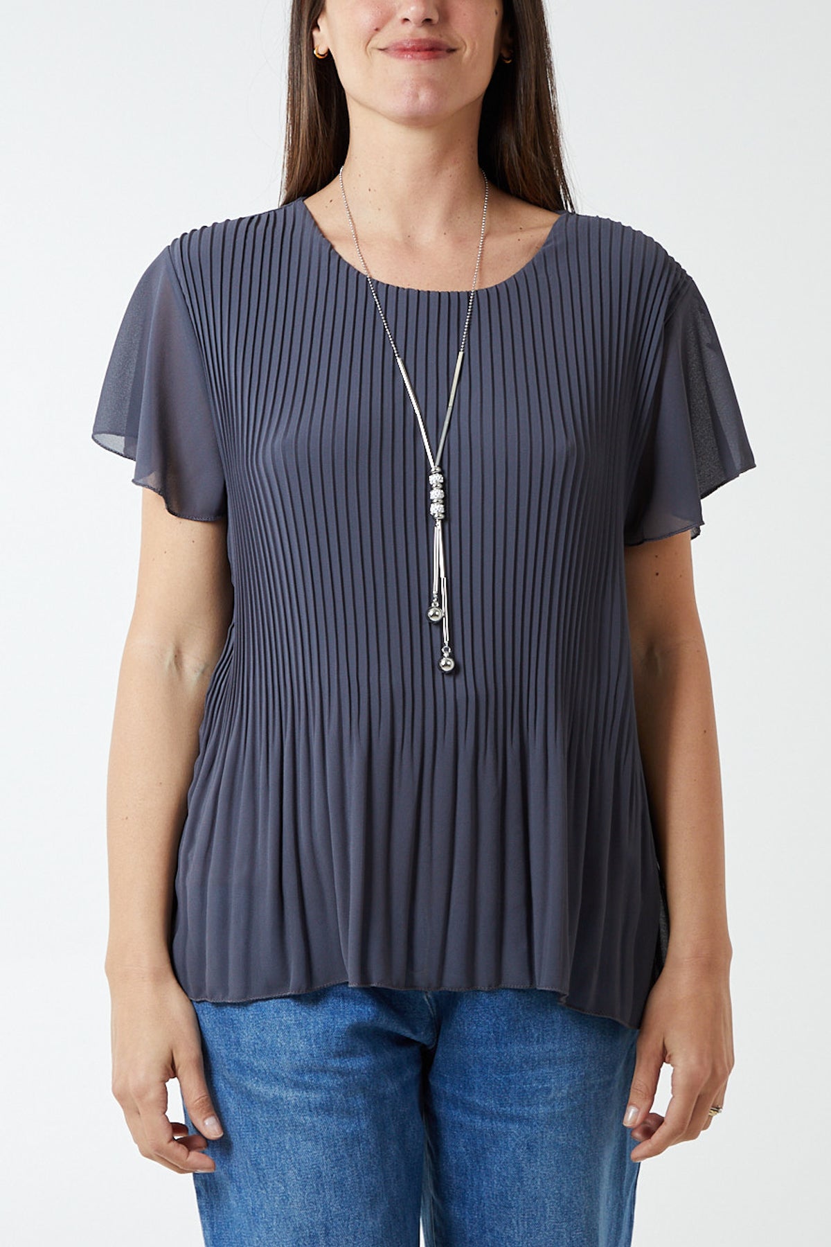 Necklace Pleated Top