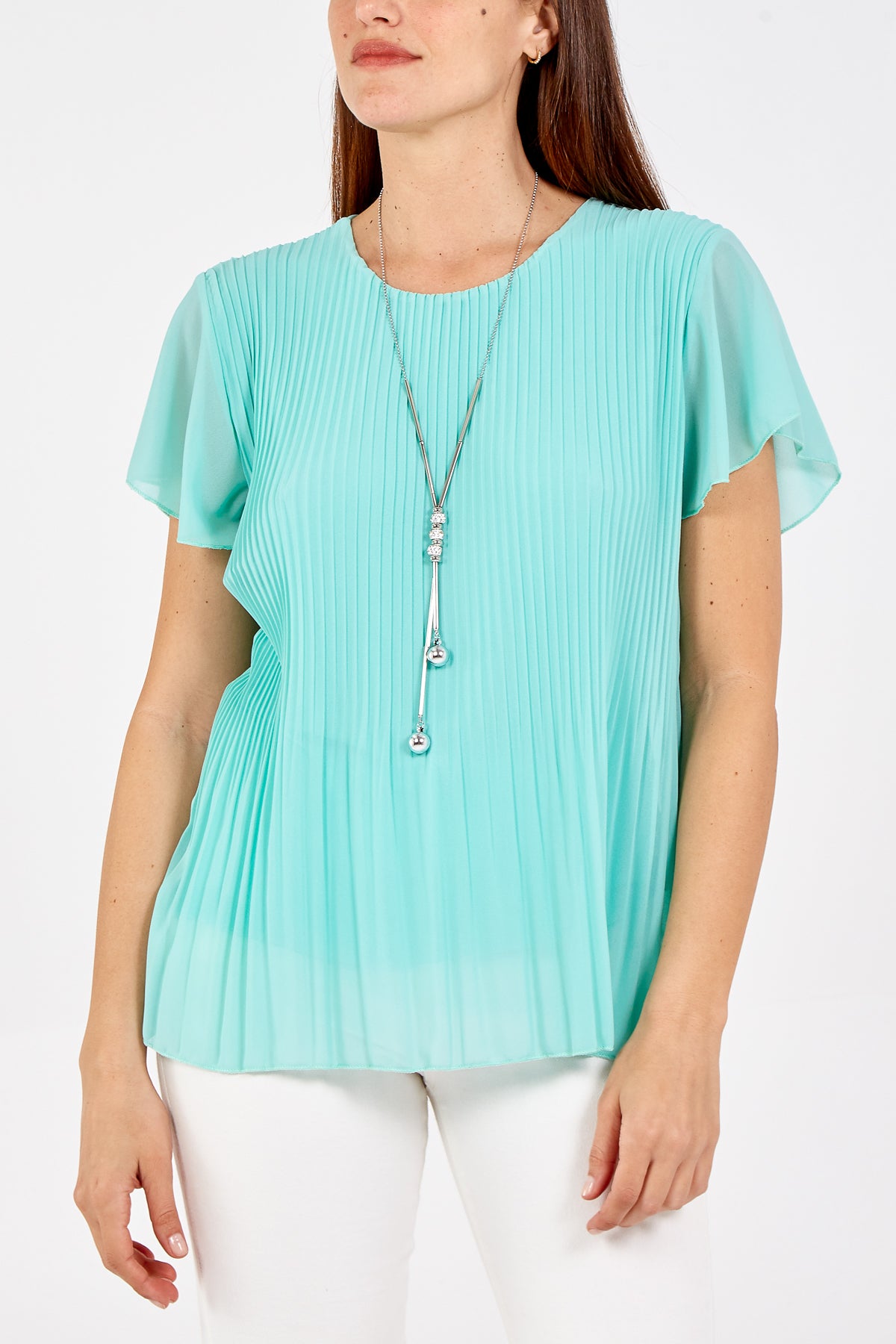 Necklace Pleated Top