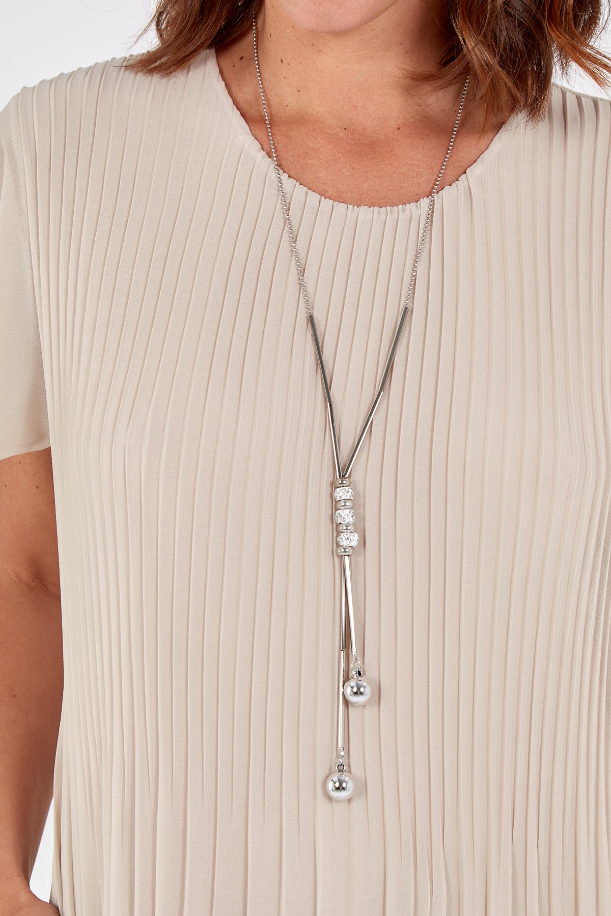 Necklace Pleated Top