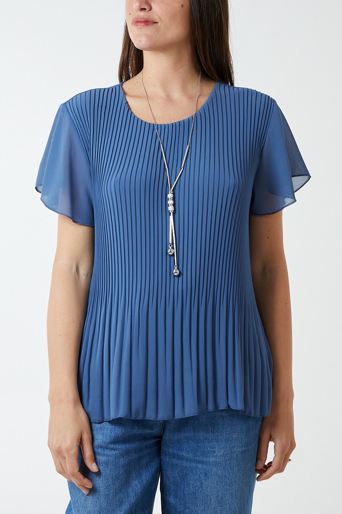 Necklace Pleated Top