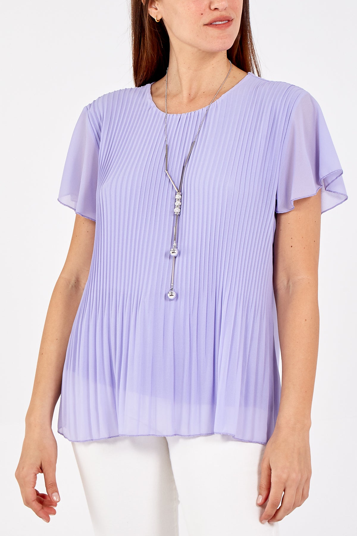 Necklace Pleated Top