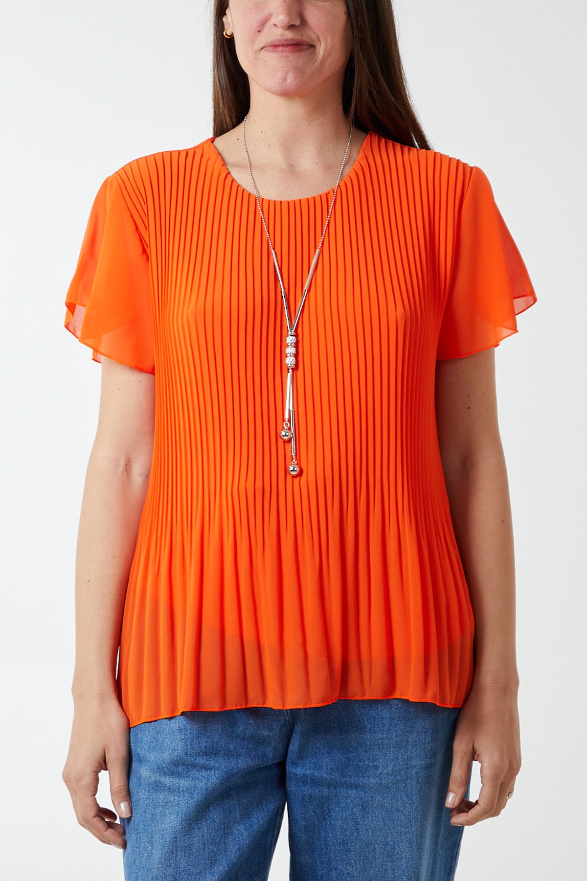 Necklace Pleated Top