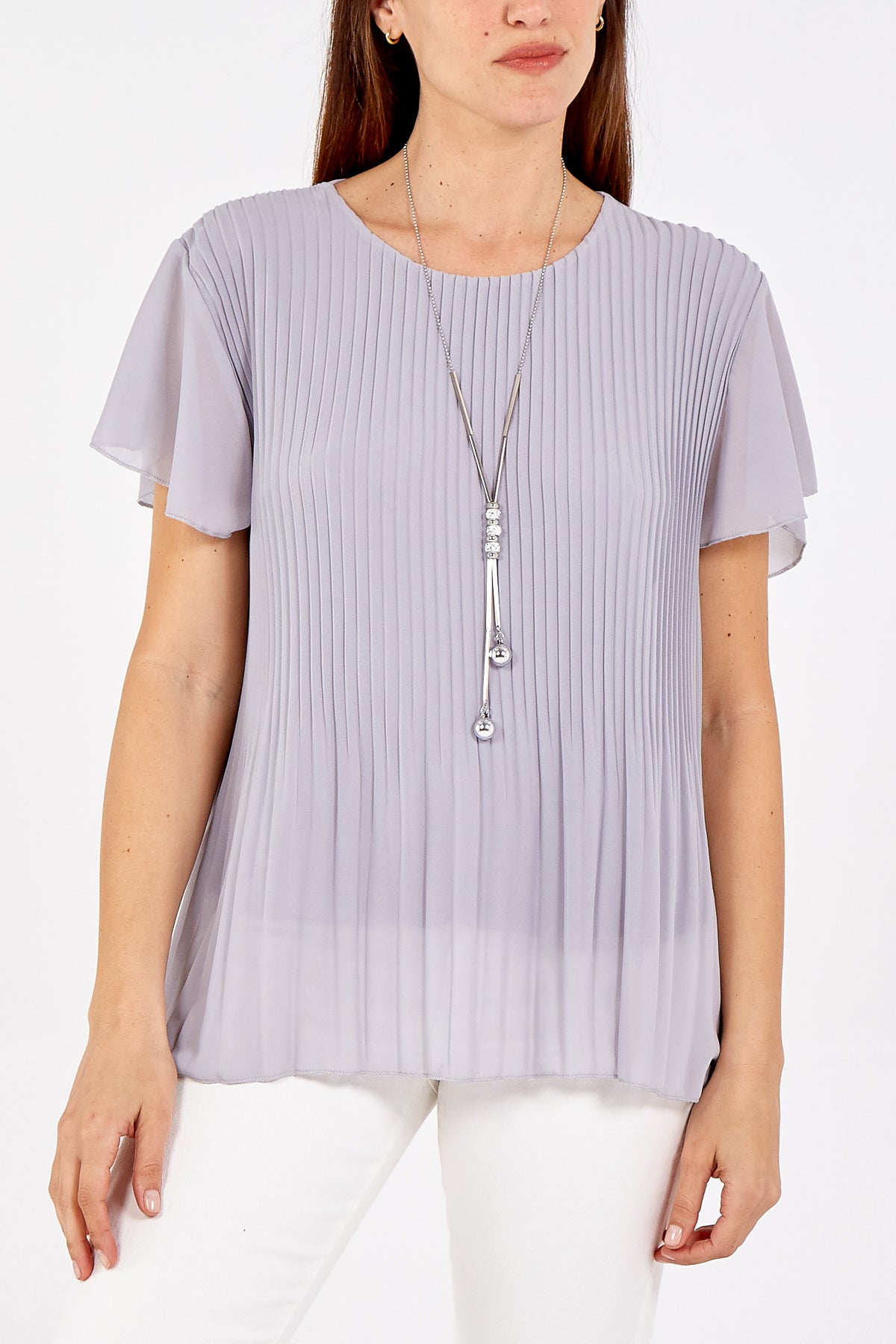 Necklace Pleated Top