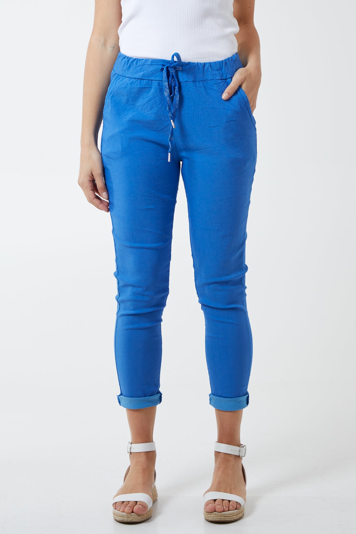 Magic Plain Super Stretch Crushed Trousers