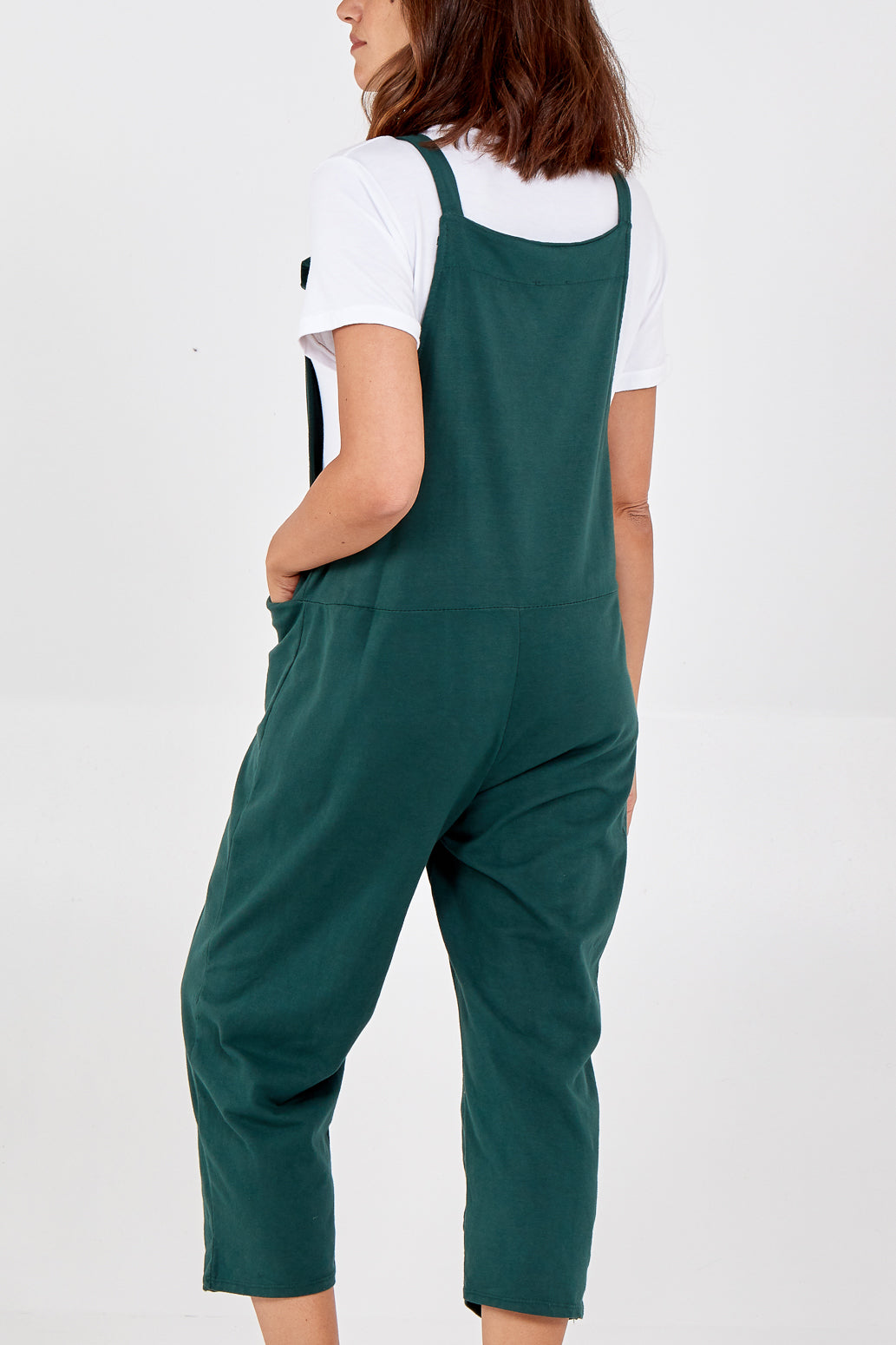 Bow Detail Plain Dungarees
