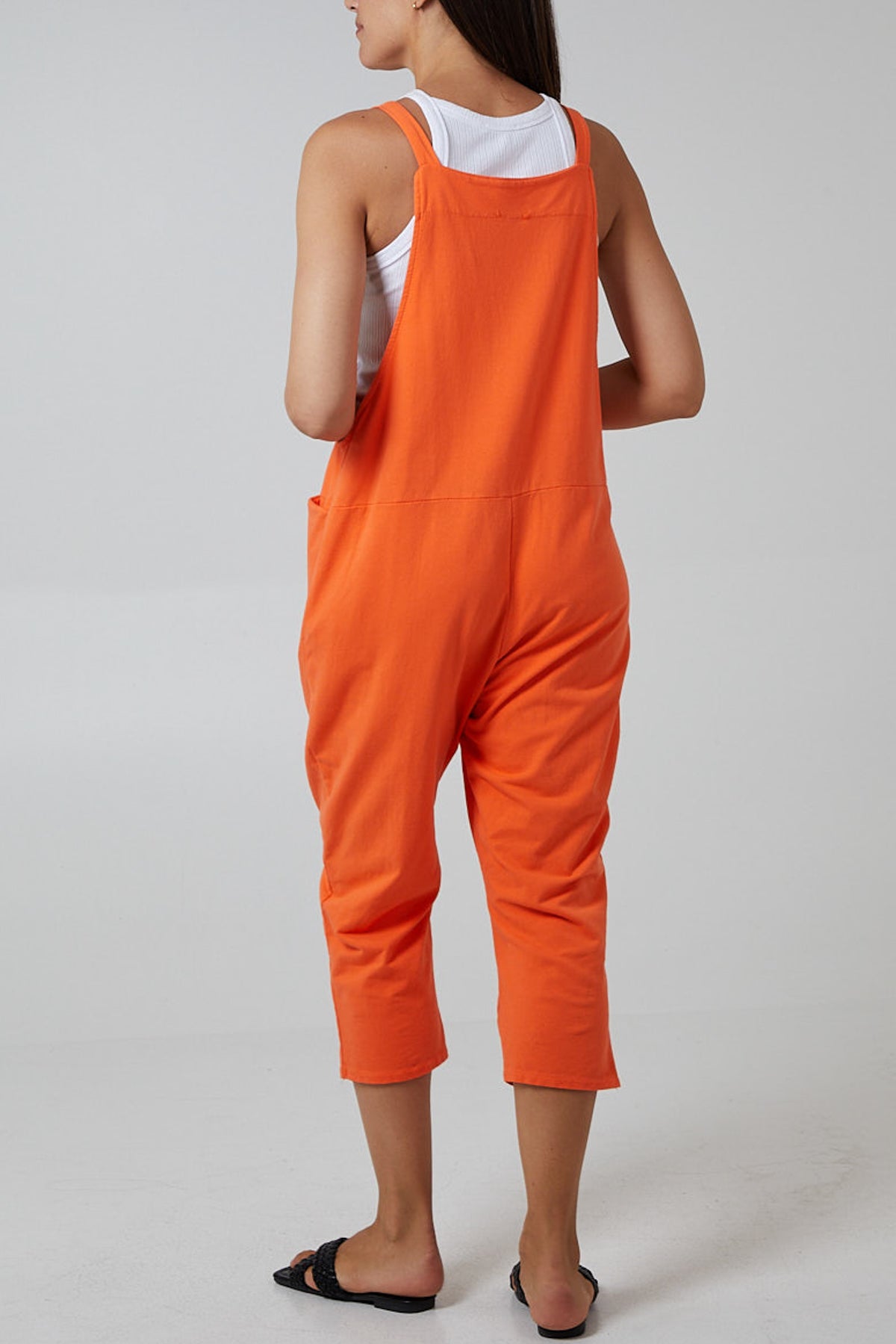 Bow Detail Plain Dungarees