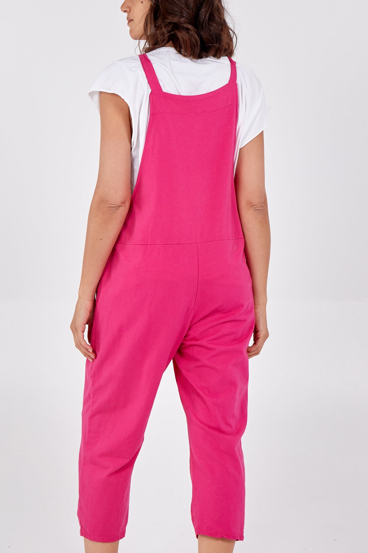 Bow Detail Plain Dungarees