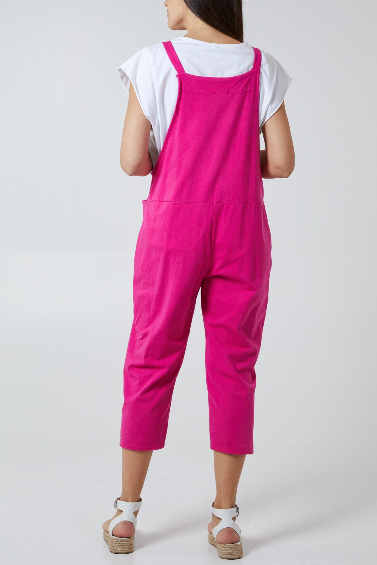 Bow Detail Plain Dungarees