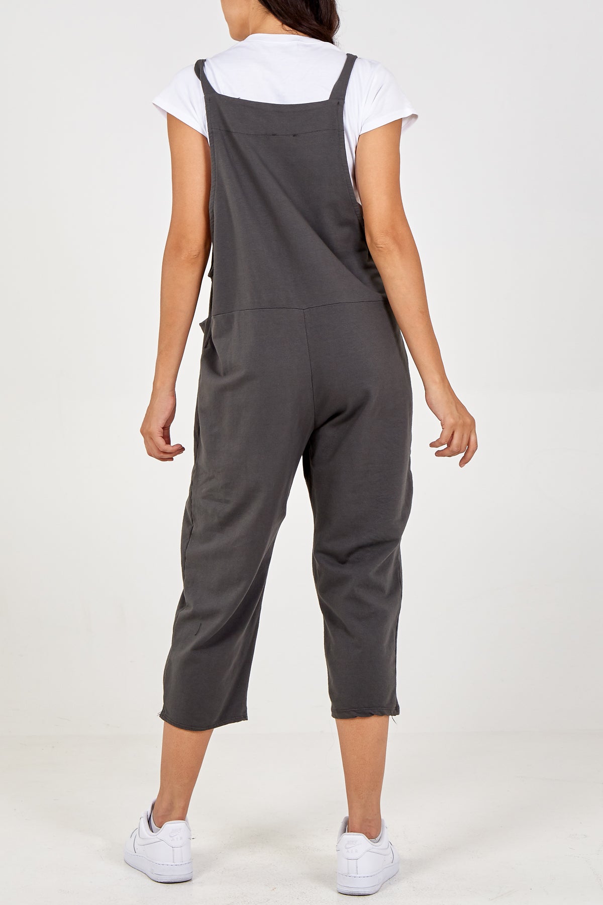 Bow Detail Plain Dungarees