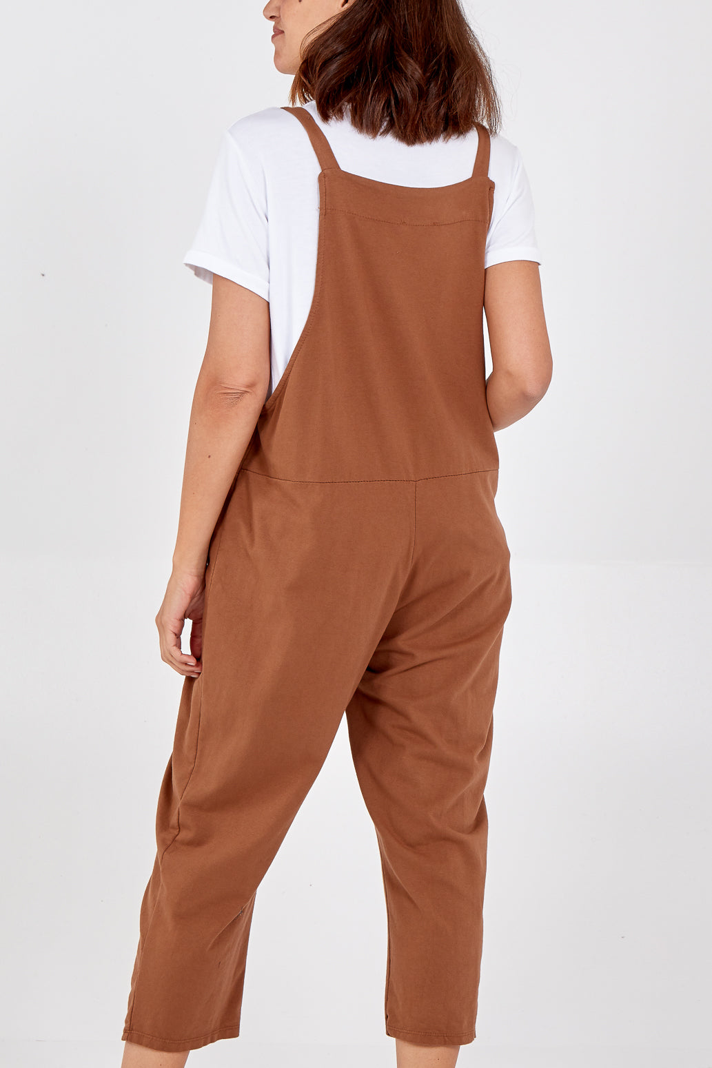 Bow Detail Plain Dungarees