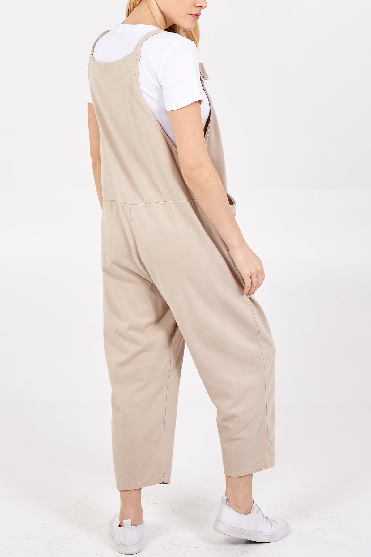 Bow Detail Plain Dungarees