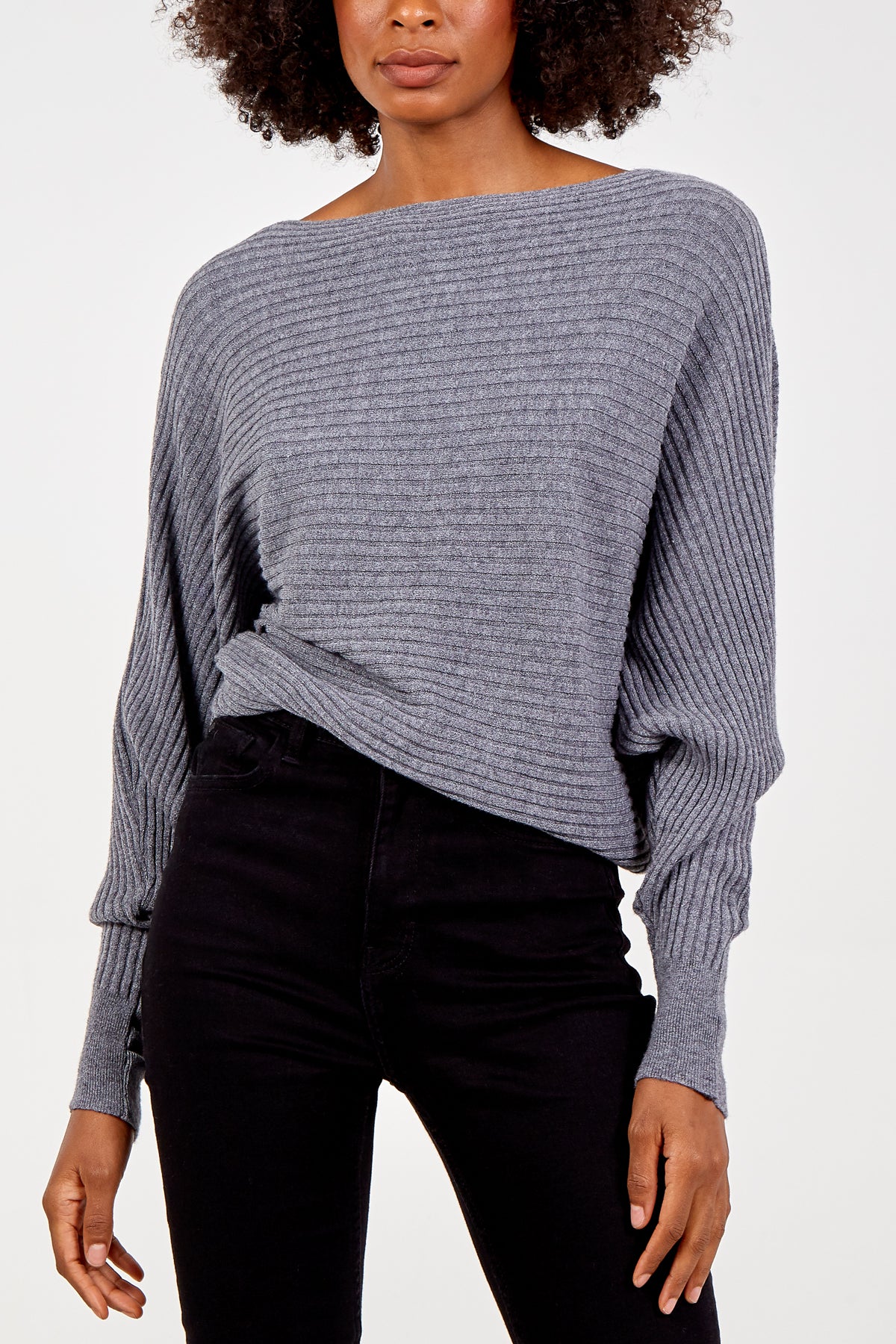 Batwing Ribbed Jumper