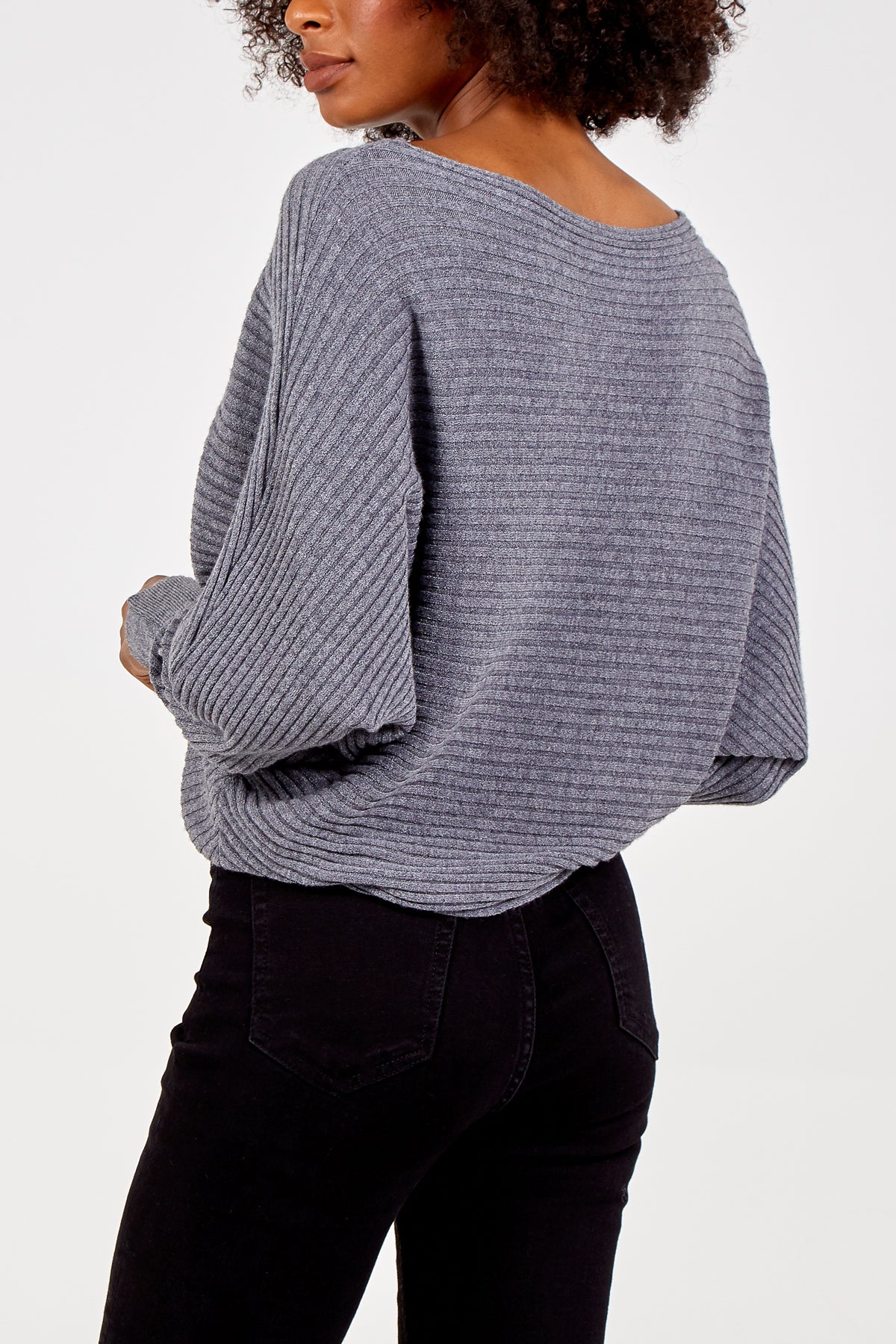 Batwing Ribbed Jumper