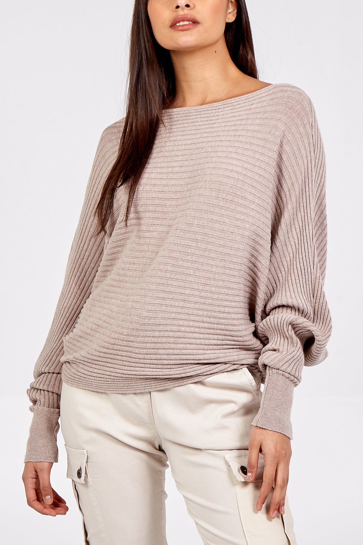 Batwing Ribbed Jumper