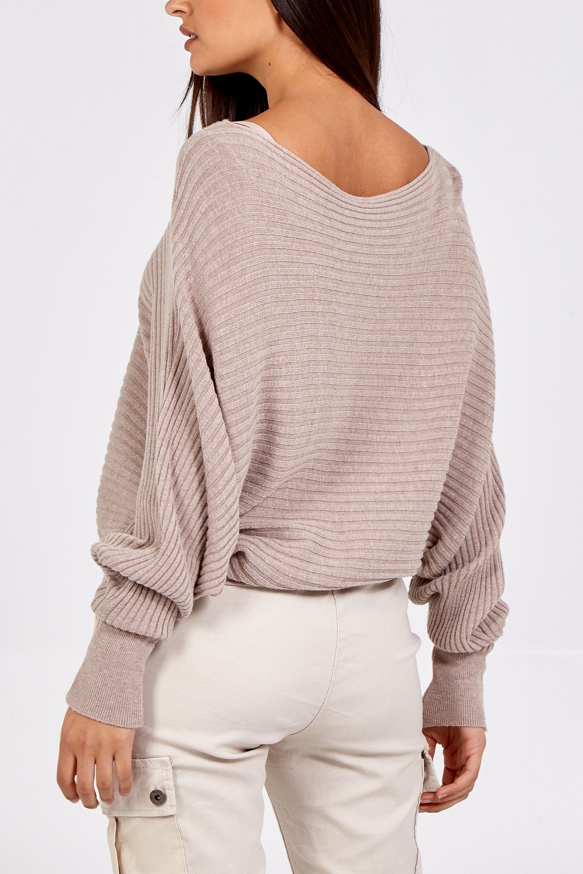 Batwing Ribbed Jumper