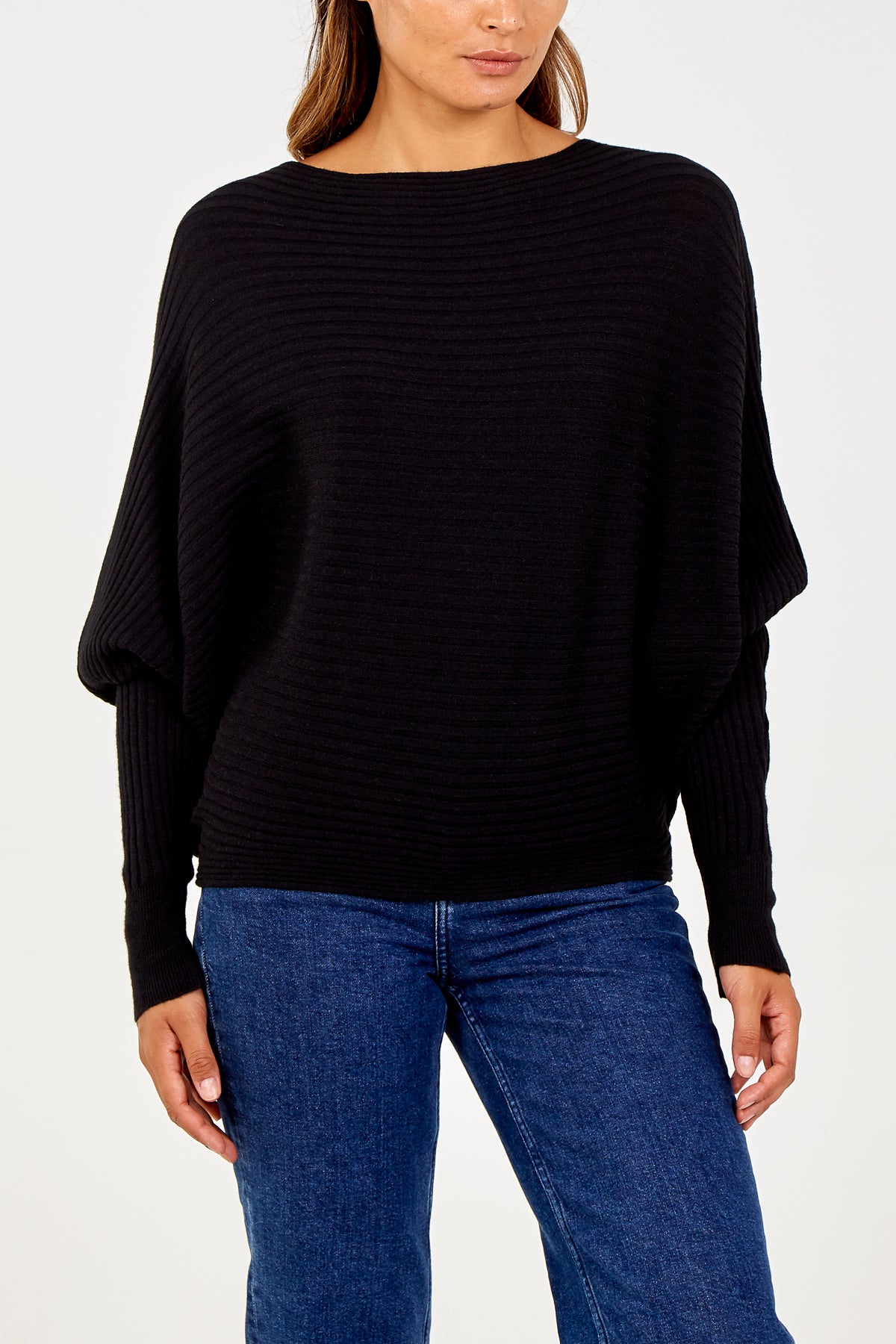 Batwing Ribbed Jumper