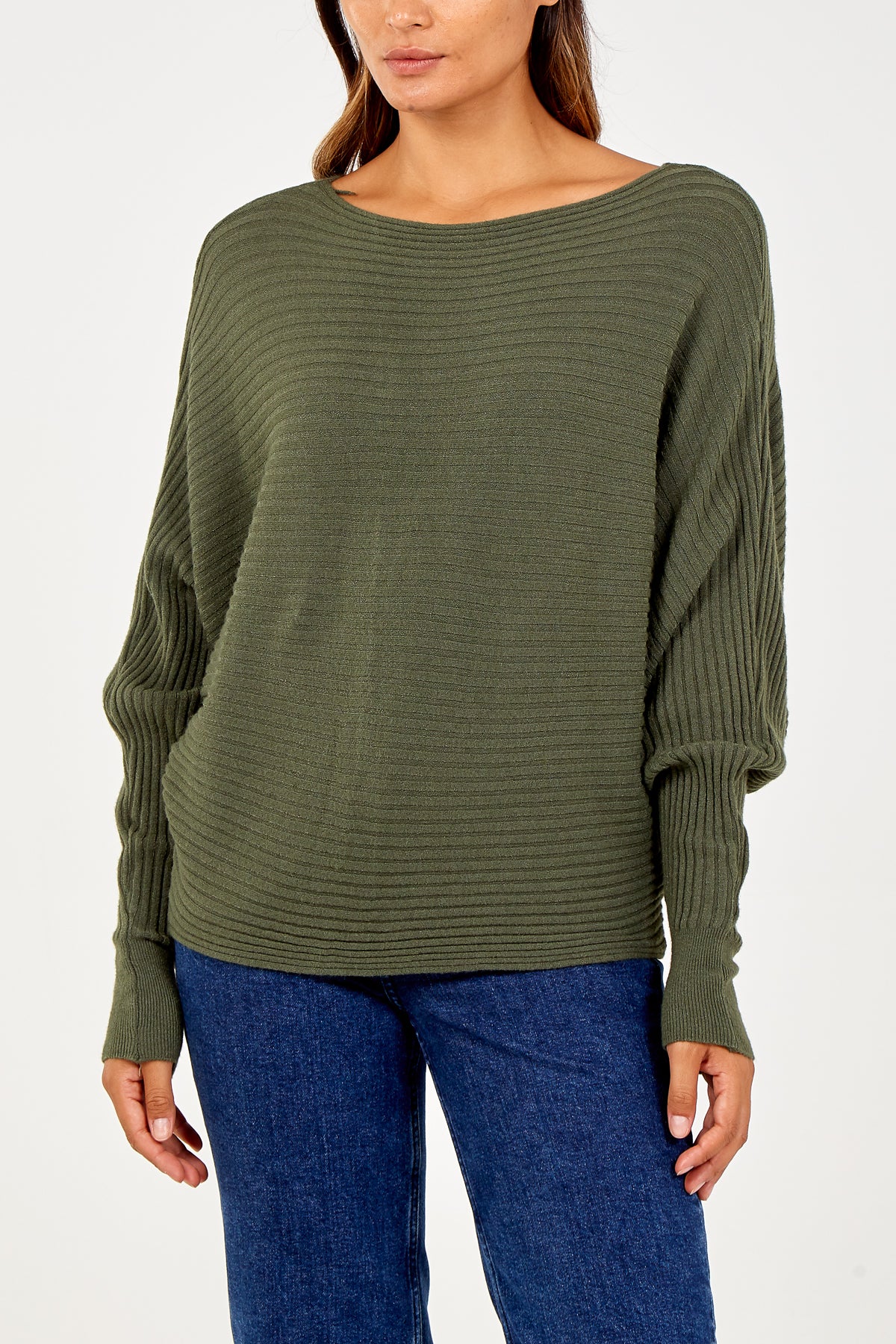 Batwing Ribbed Jumper