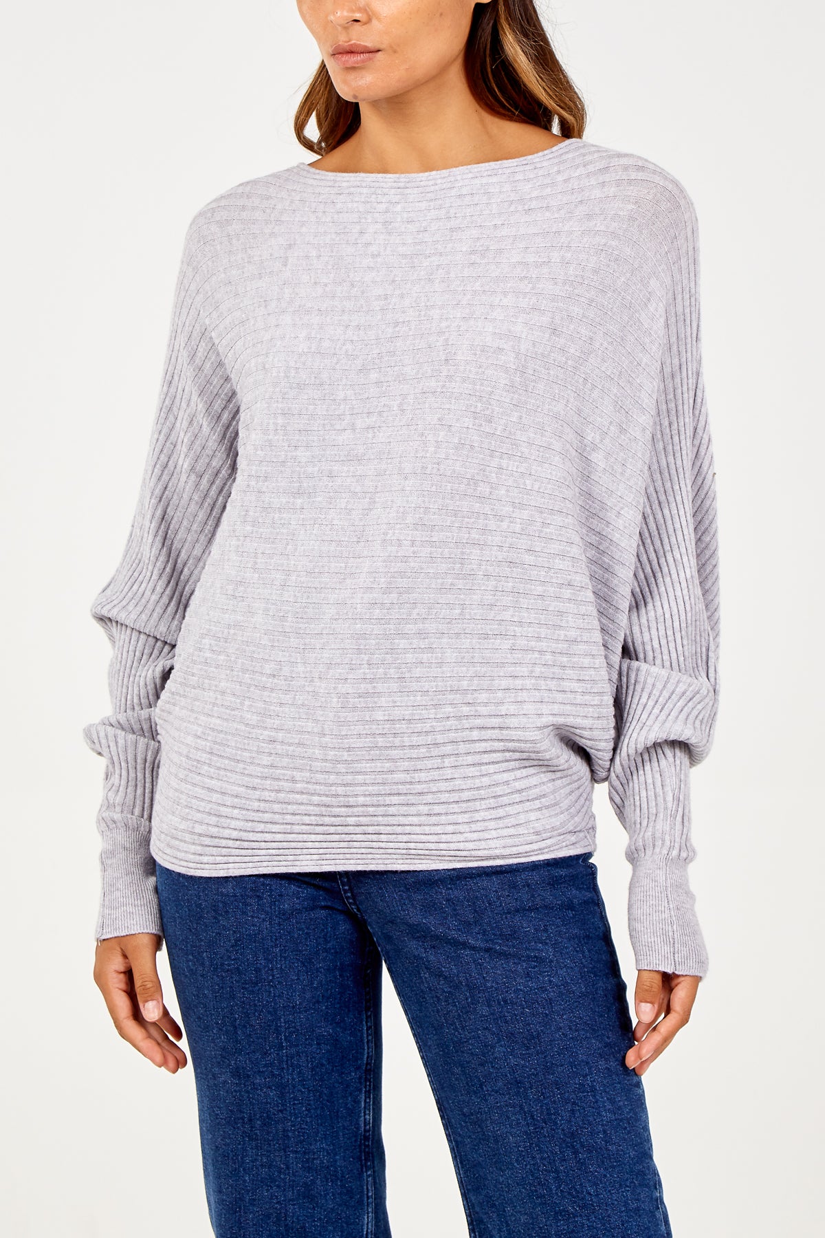 Batwing Ribbed Jumper