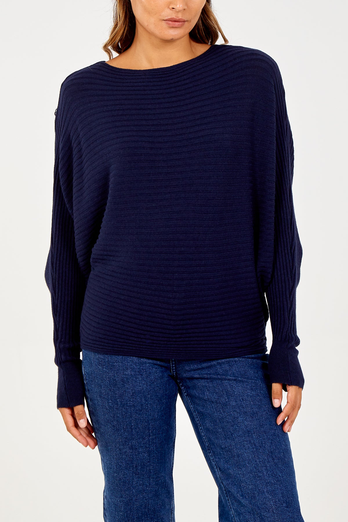 Batwing Ribbed Jumper